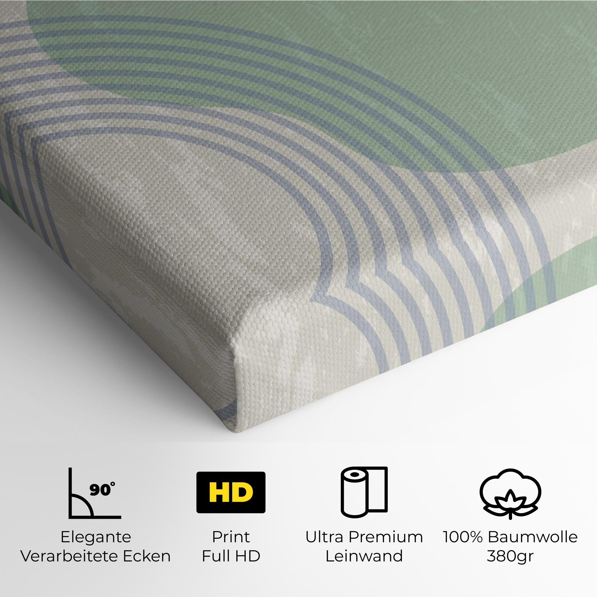 Leinwandbild Green Pink Shapes mockup 4