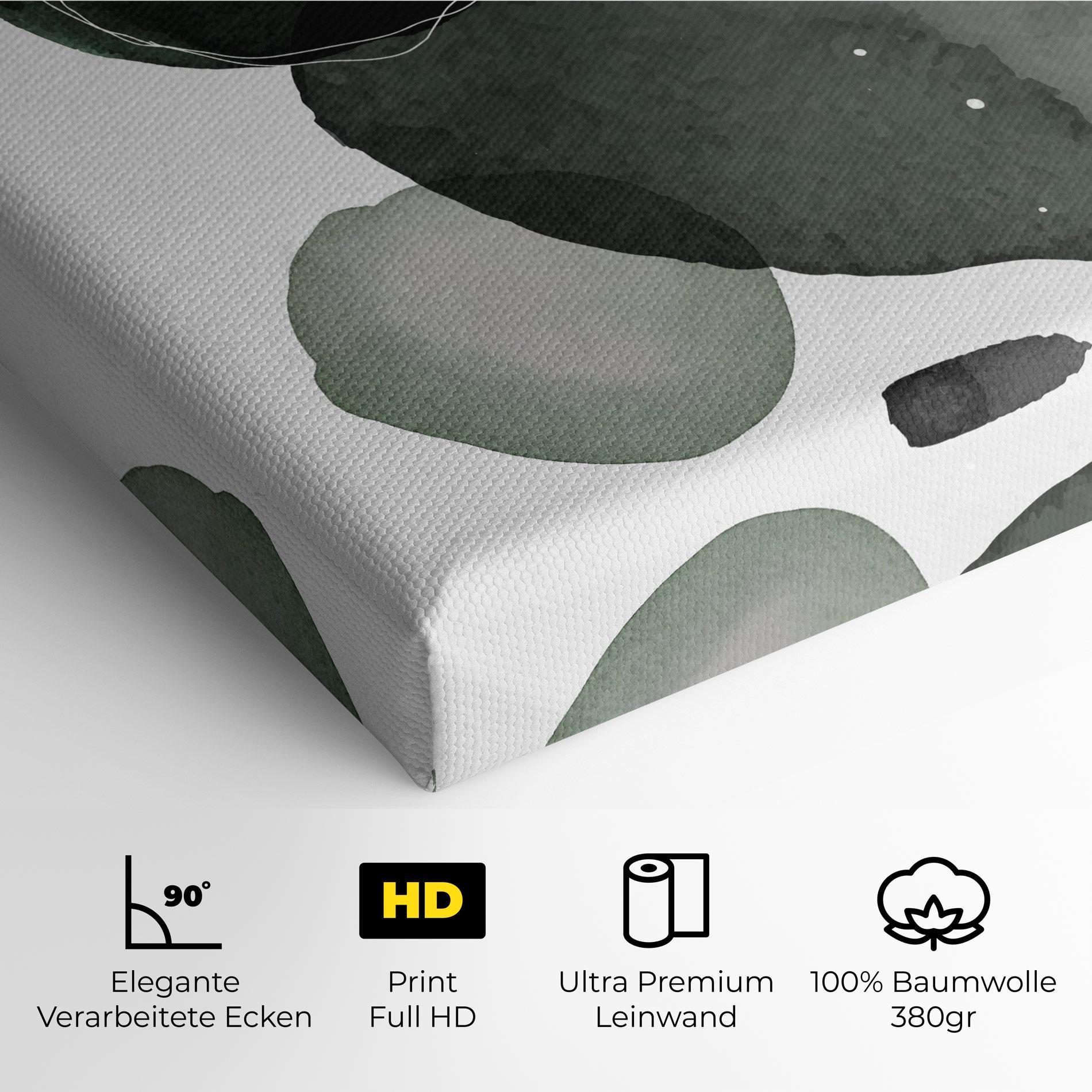 Leinwandbild Green Watercolor mockup 4