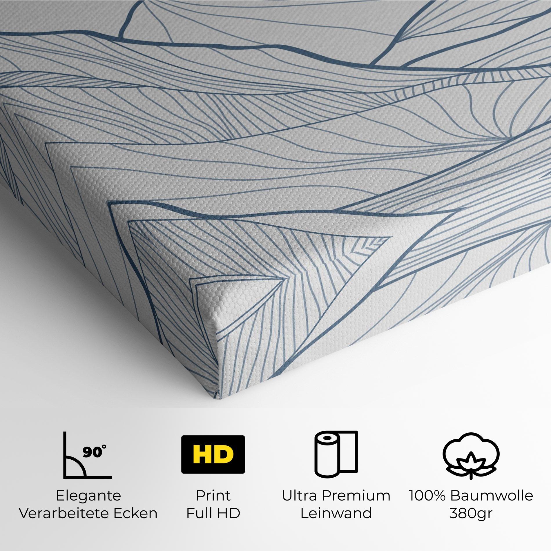 Leinwandbild Mountain Blue Line mockup 4