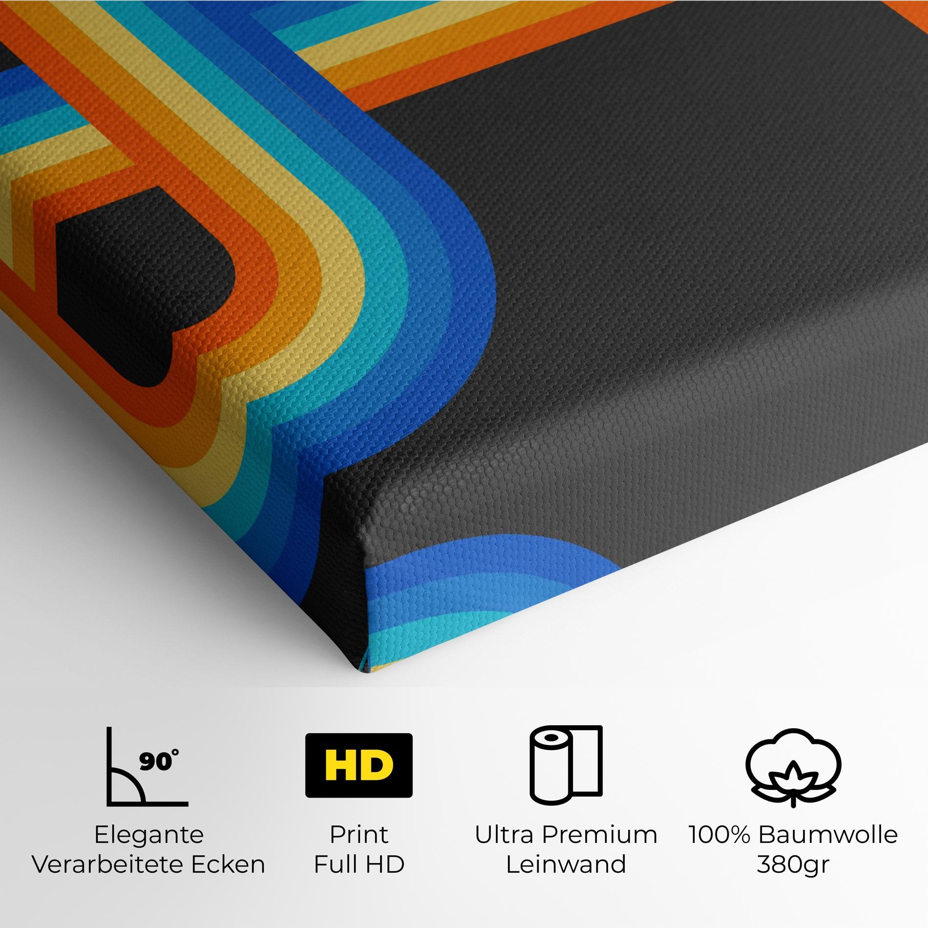 Leinwandbild Vintage Ranbow mockup 4