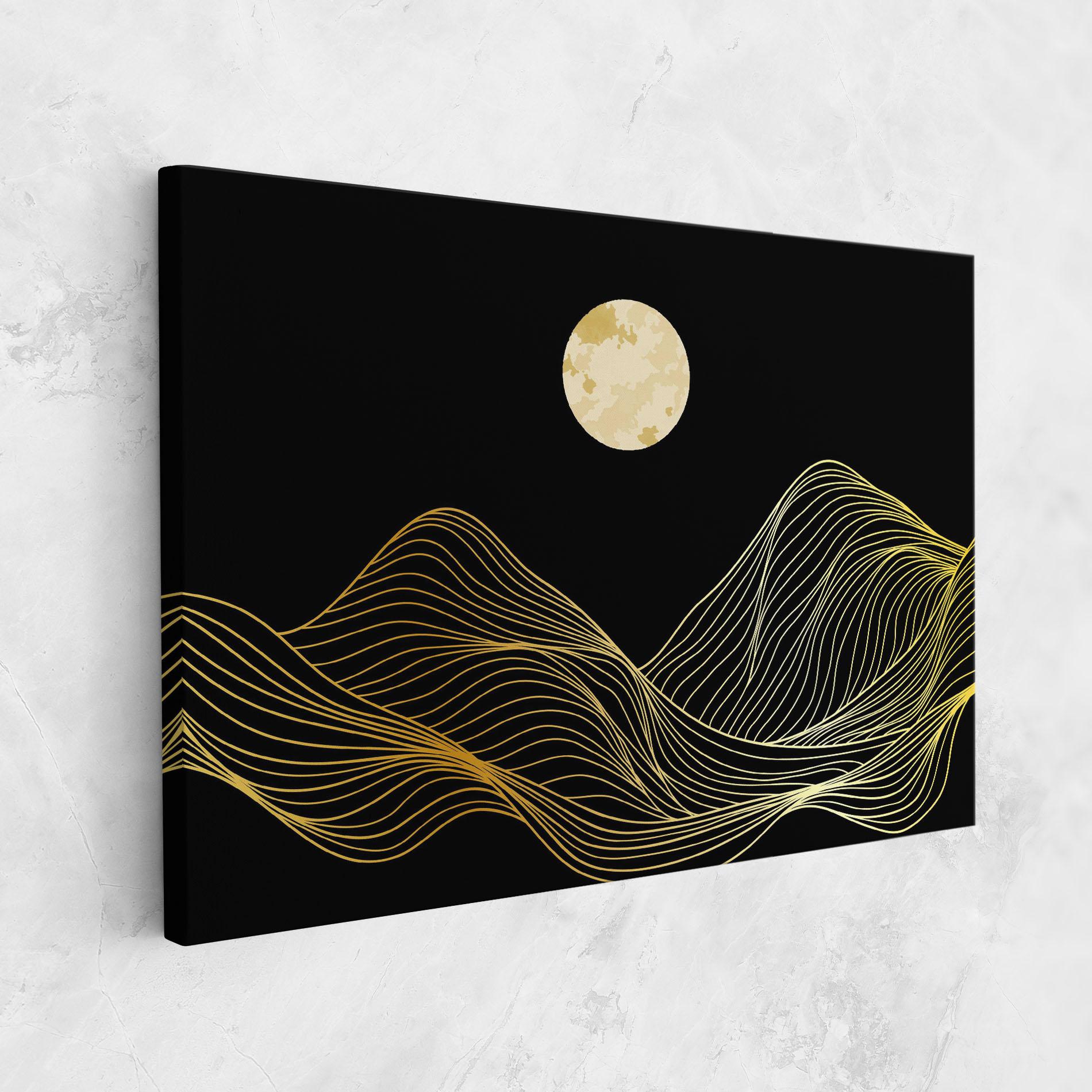 Leinwandbild Golden Moon mockup 1