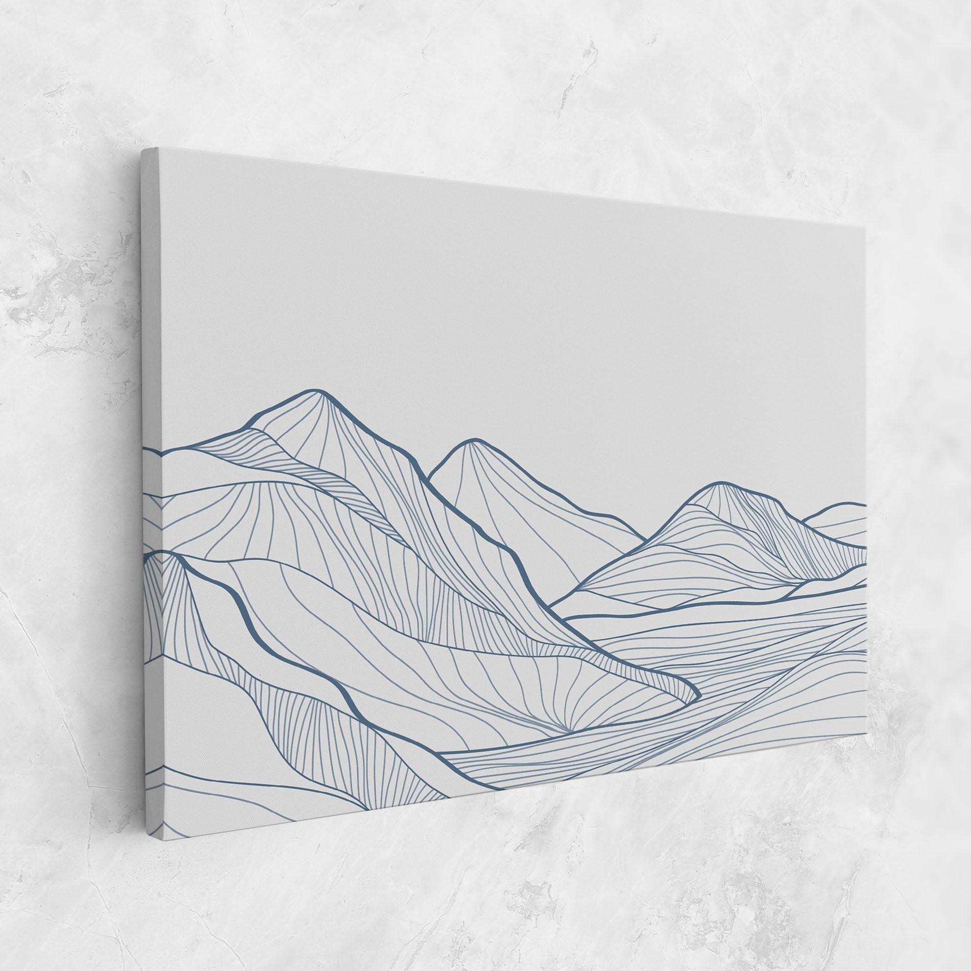 Leinwandbild Mountain Blue Line mockup 1