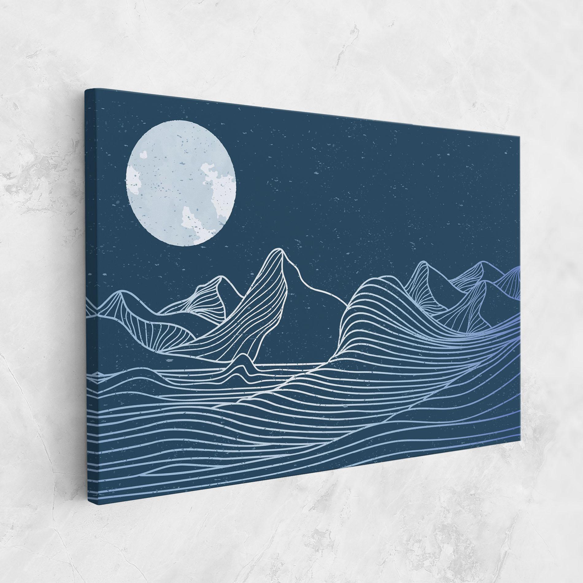 Leinwandbild Ocean Blue Wave mockup 1