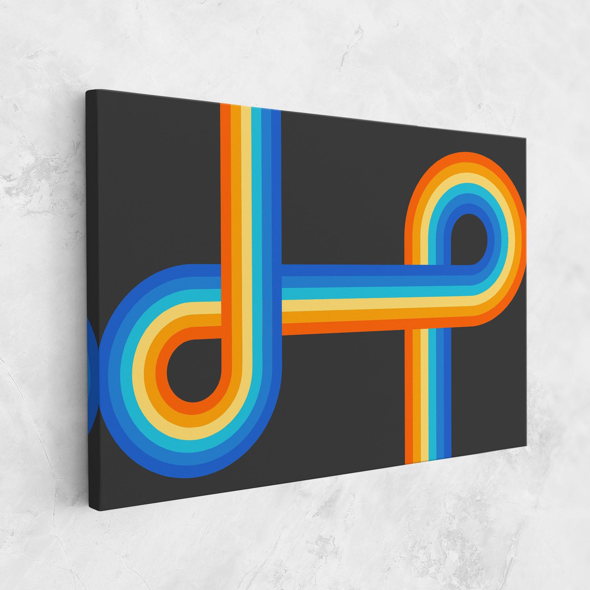 Leinwandbild Vintage Ranbow mockup 1