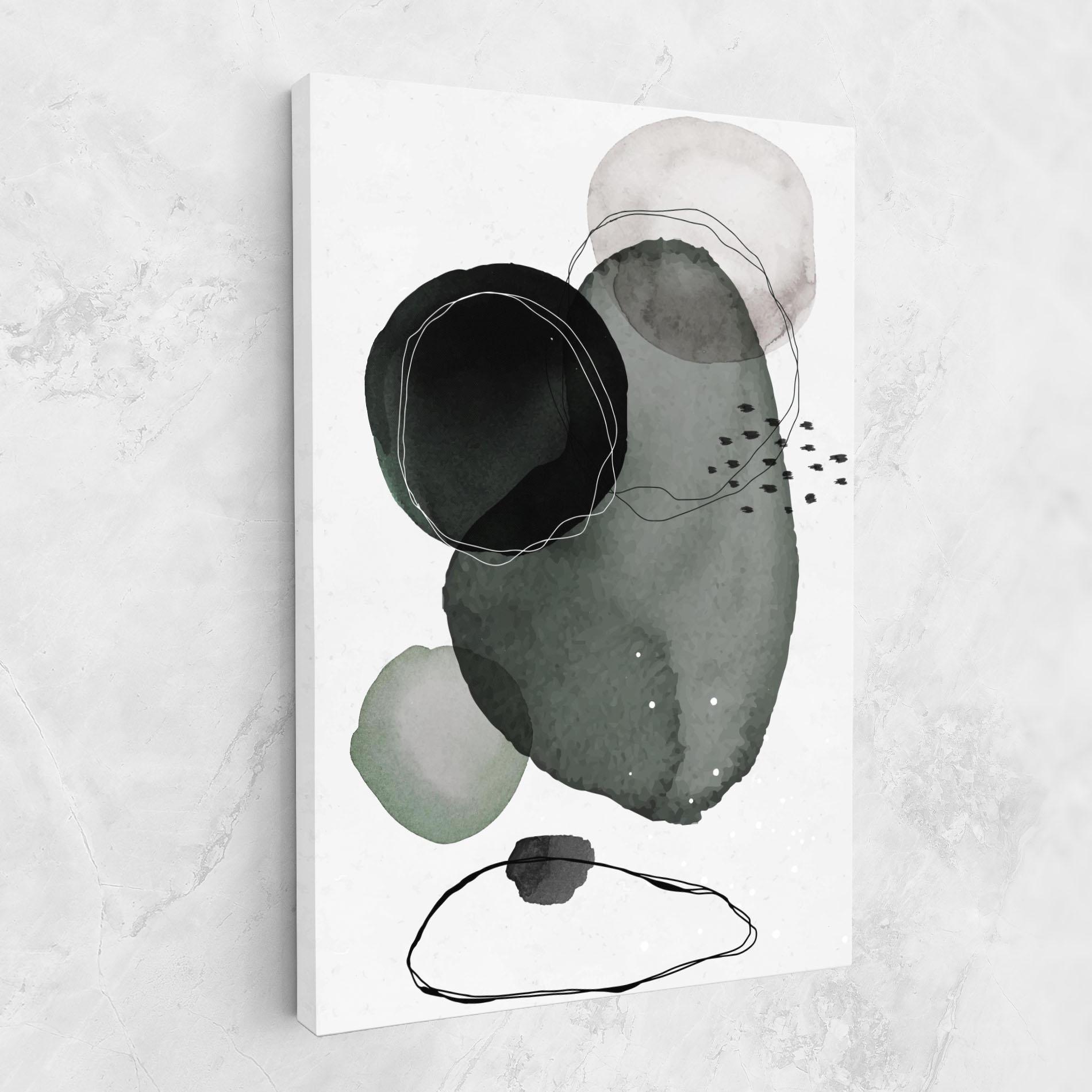 Leinwandbild Green Watercolor mockup 1