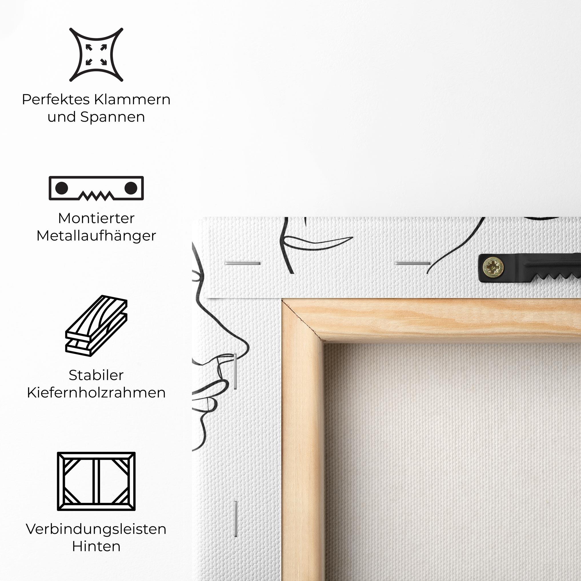 Leinwandbild Female Black Line mockup 5