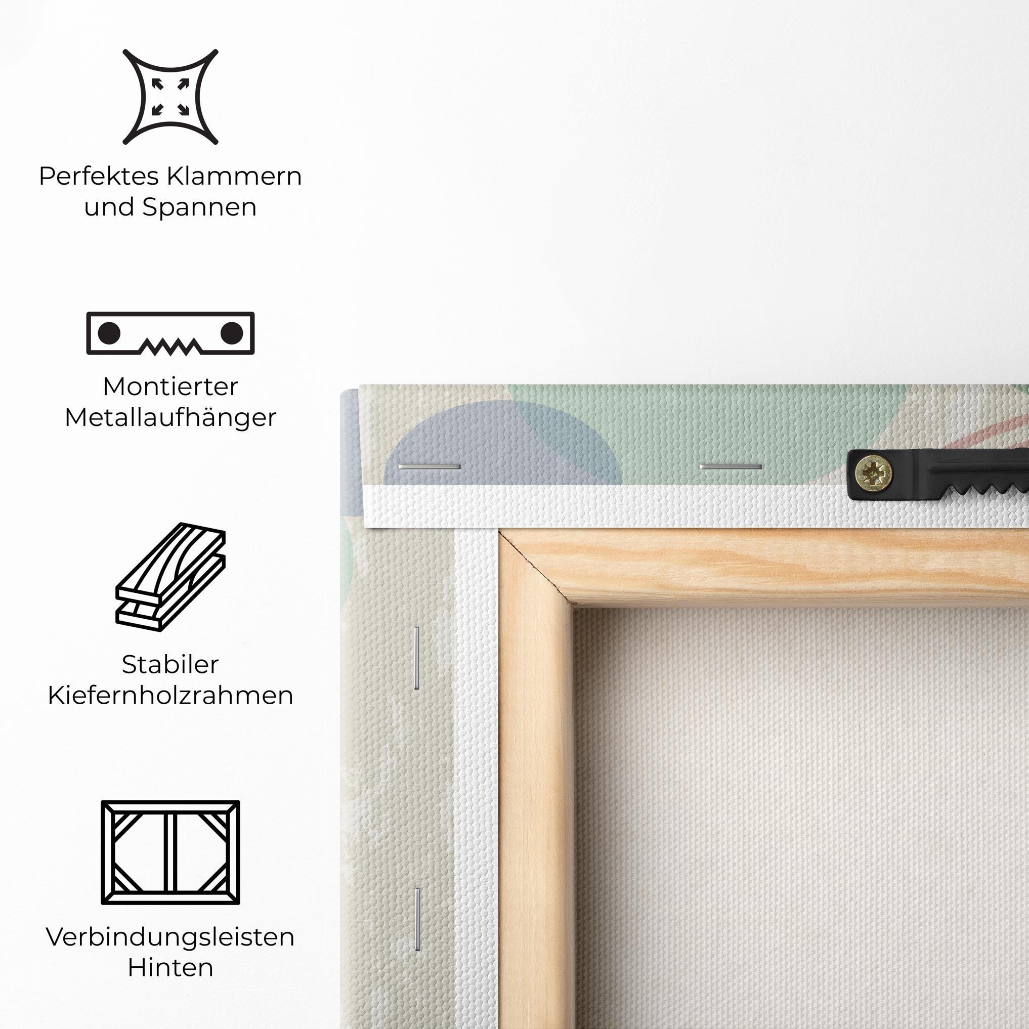 Leinwandbild Green Pink Shapes mockup 5