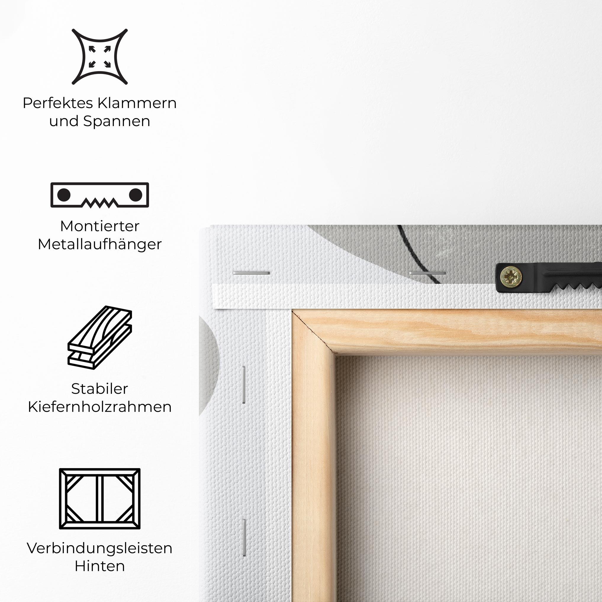 Leinwandbild Grey Orange Shape mockup 5