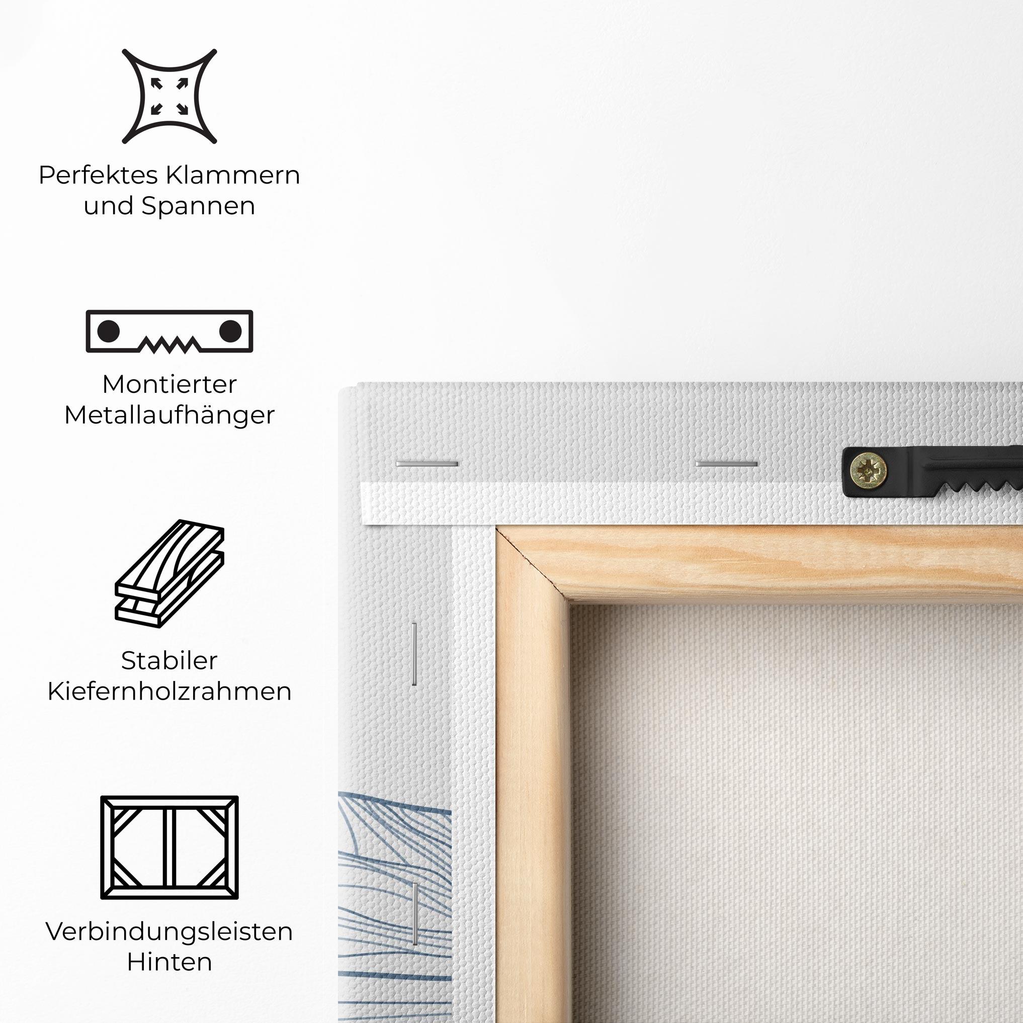 Leinwandbild Mountain Blue Line mockup 5