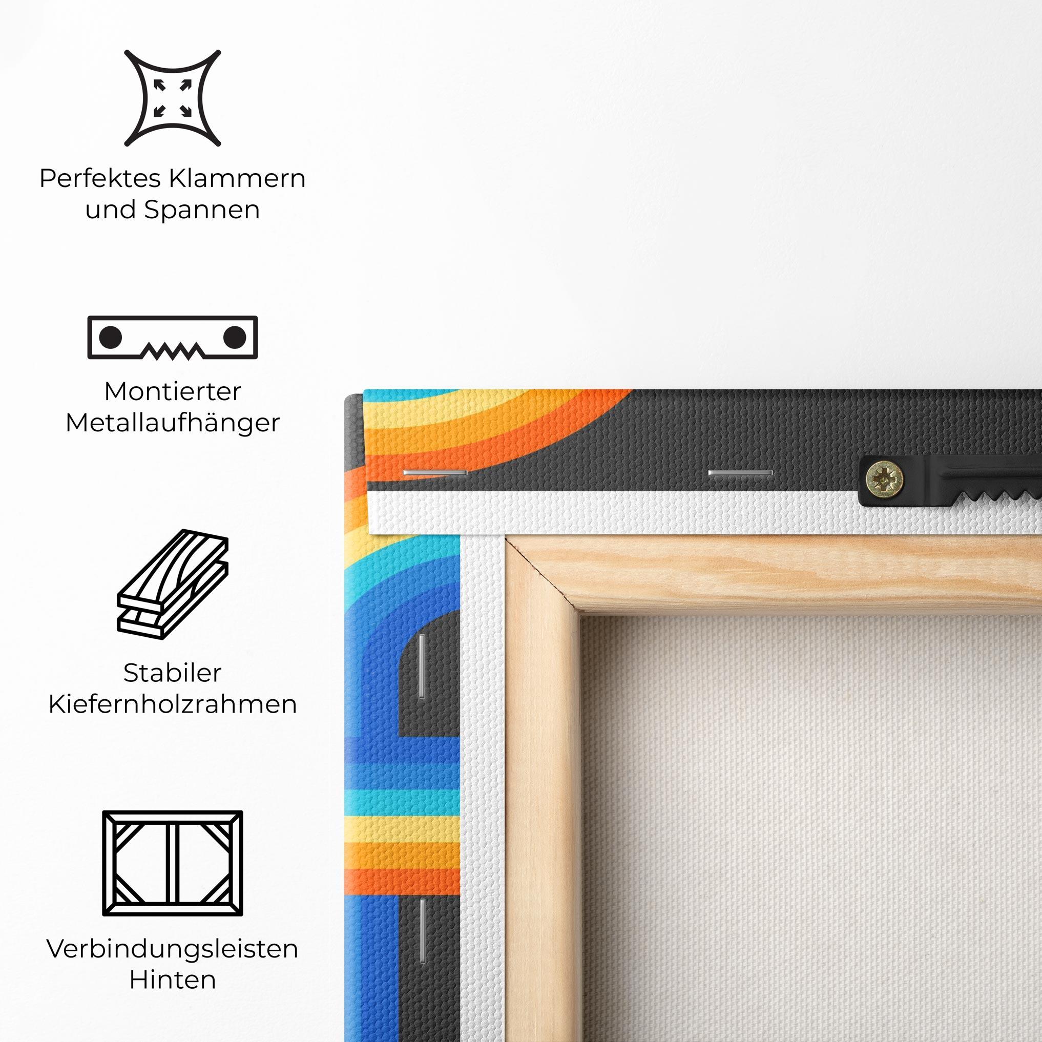 Leinwandbild Vintage Ranbow mockup 5