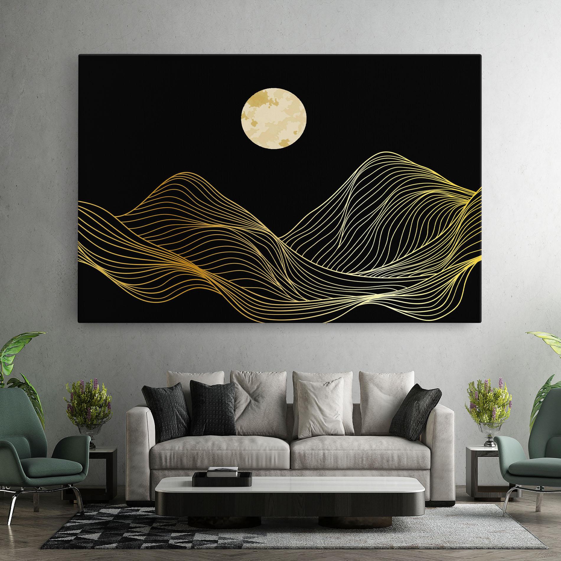 Leinwandbild Golden Moon mockup 7