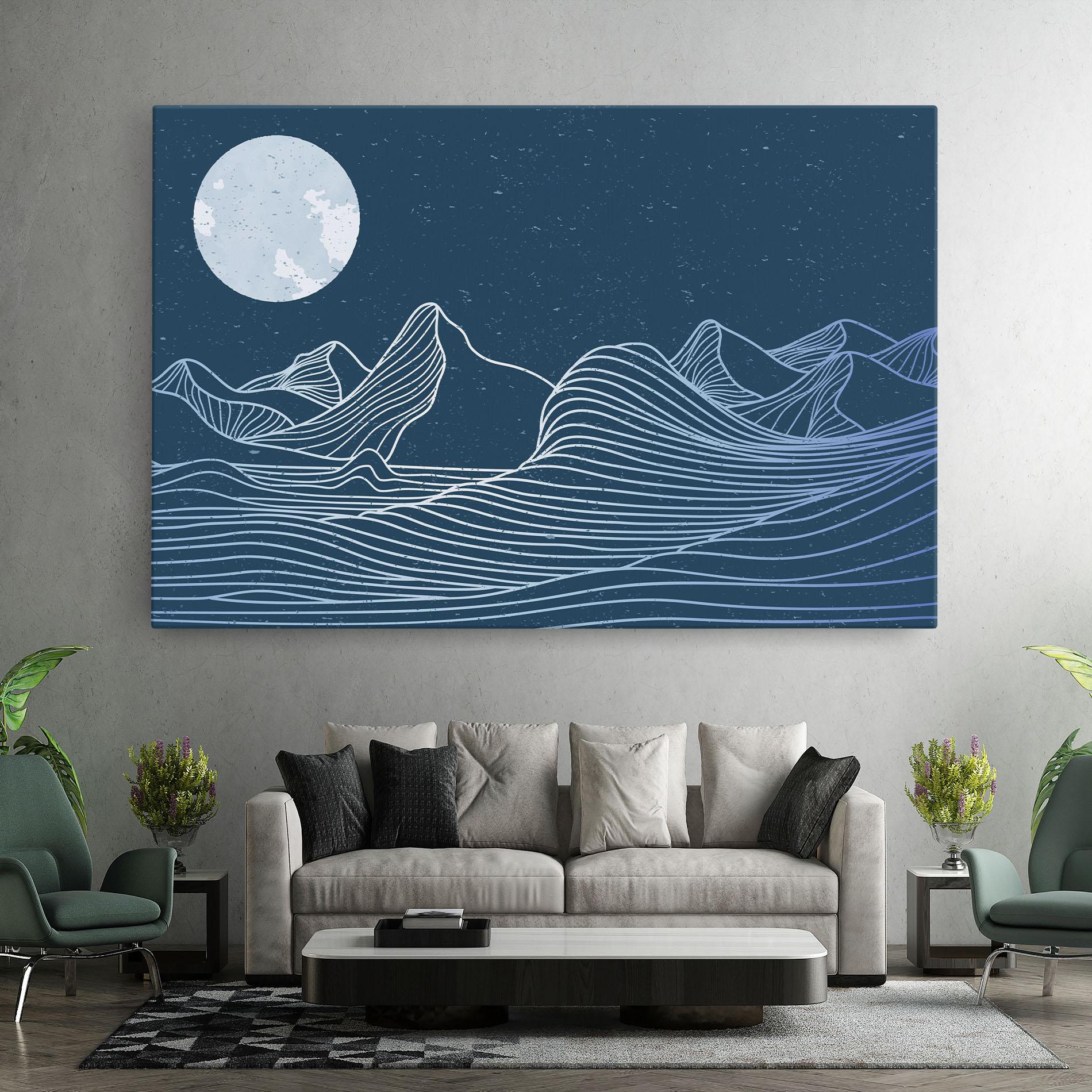 Leinwandbild Ocean Blue Wave mockup 7