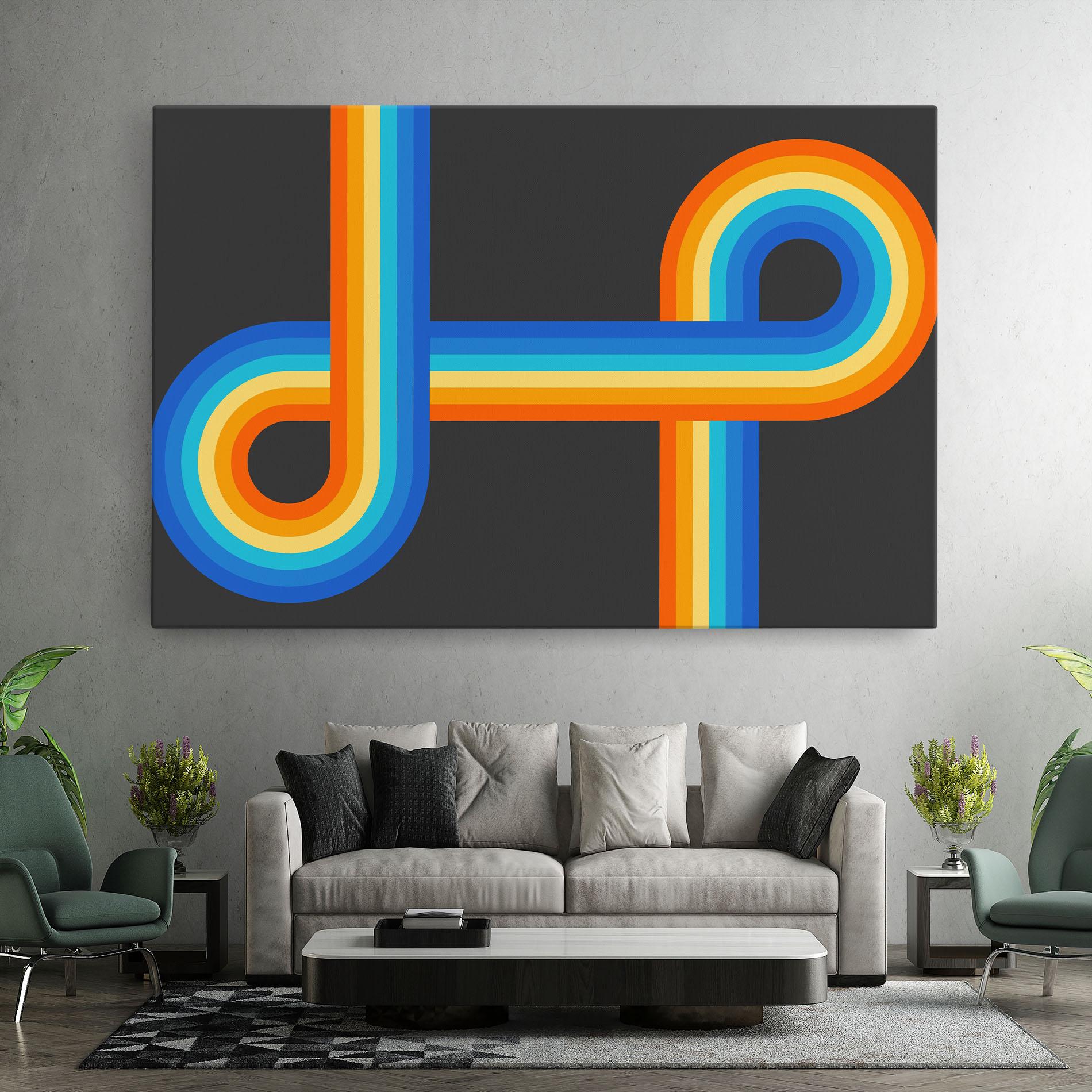 Leinwandbild Vintage Ranbow mockup 7