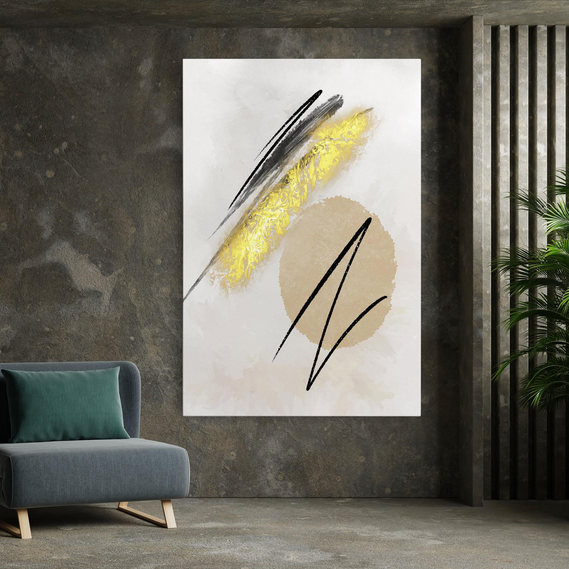 Leinwandbild Gold Brush mockup 7