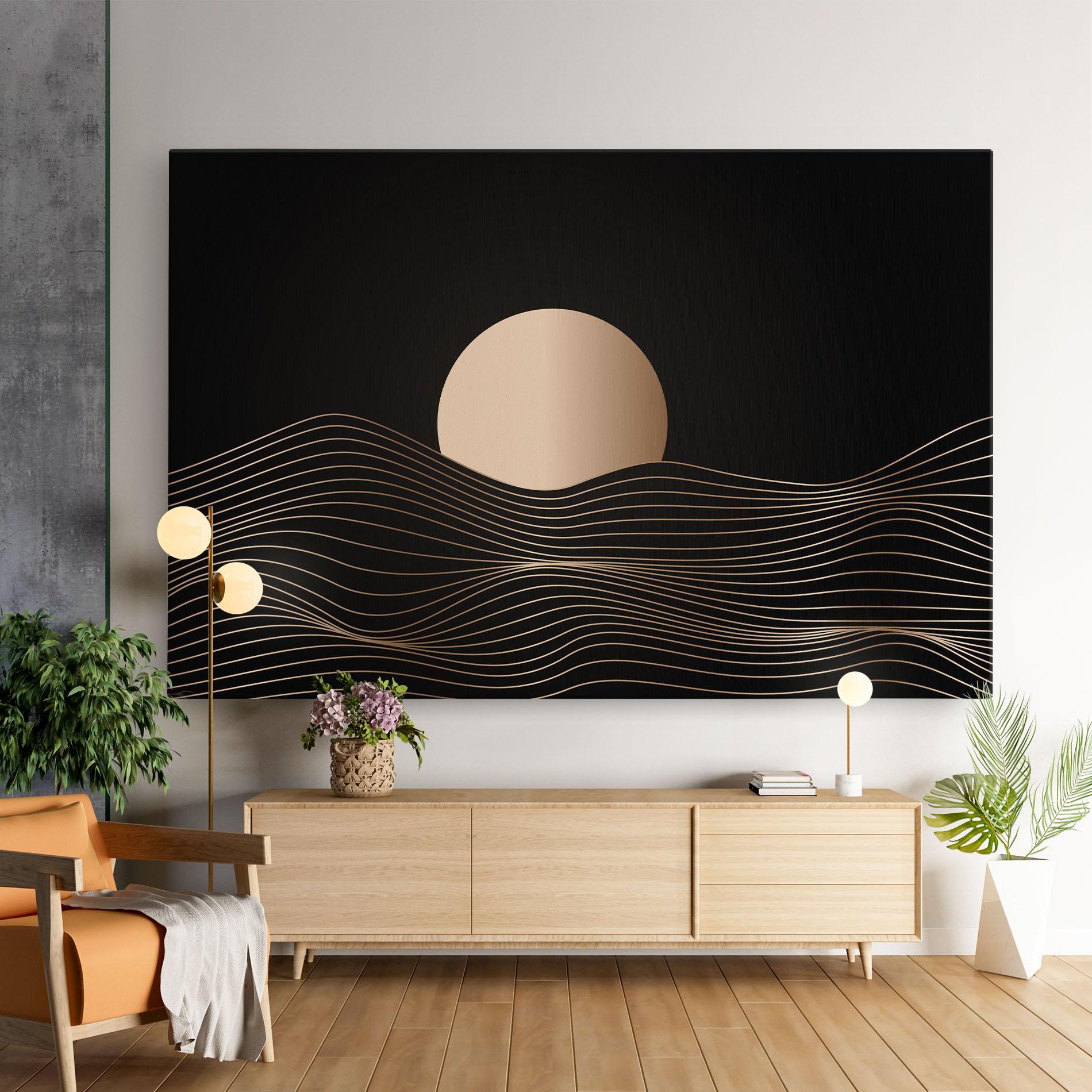 Leinwandbild Cream Moon mockup 9