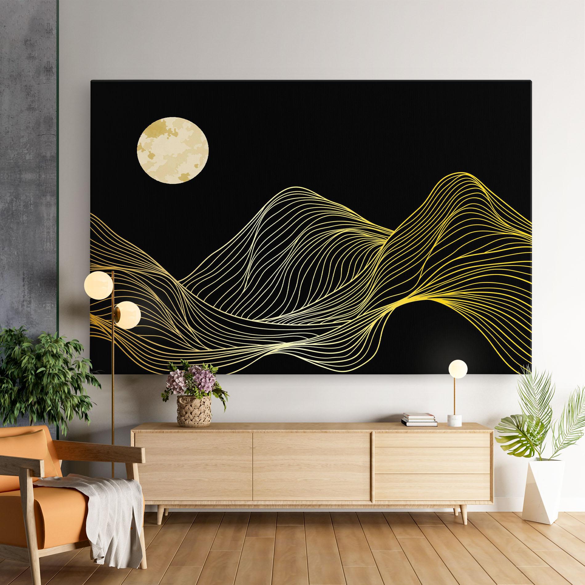Leinwandbild Gold Moon mockup 9