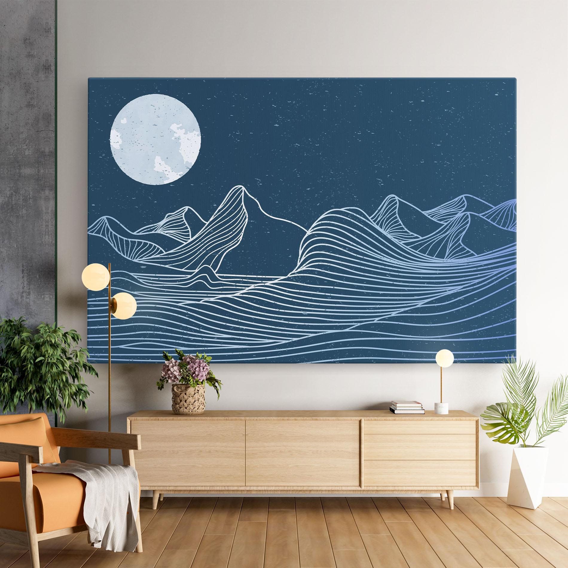 Leinwandbild Ocean Blue Wave mockup 9