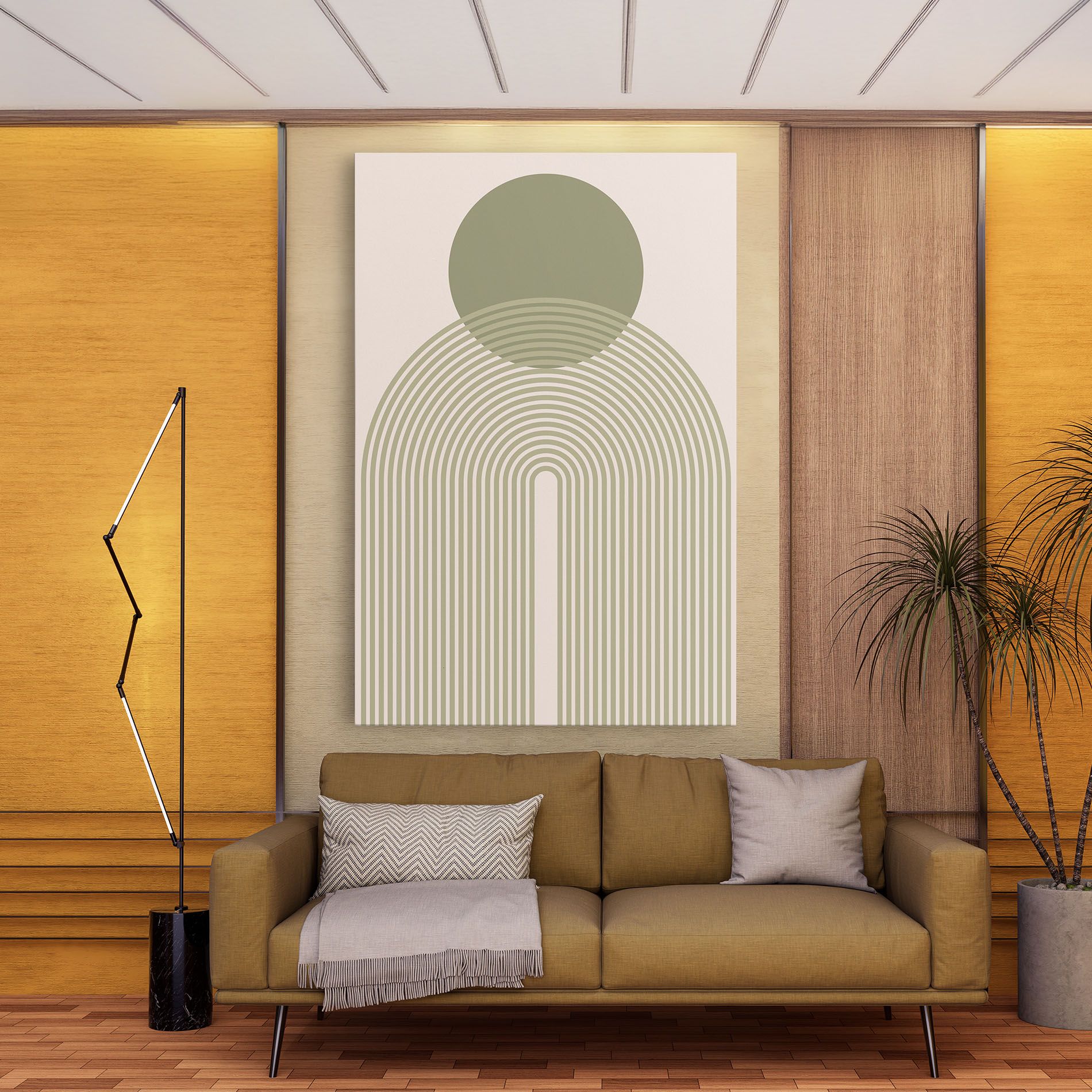 Green Circle Lines mockup 9