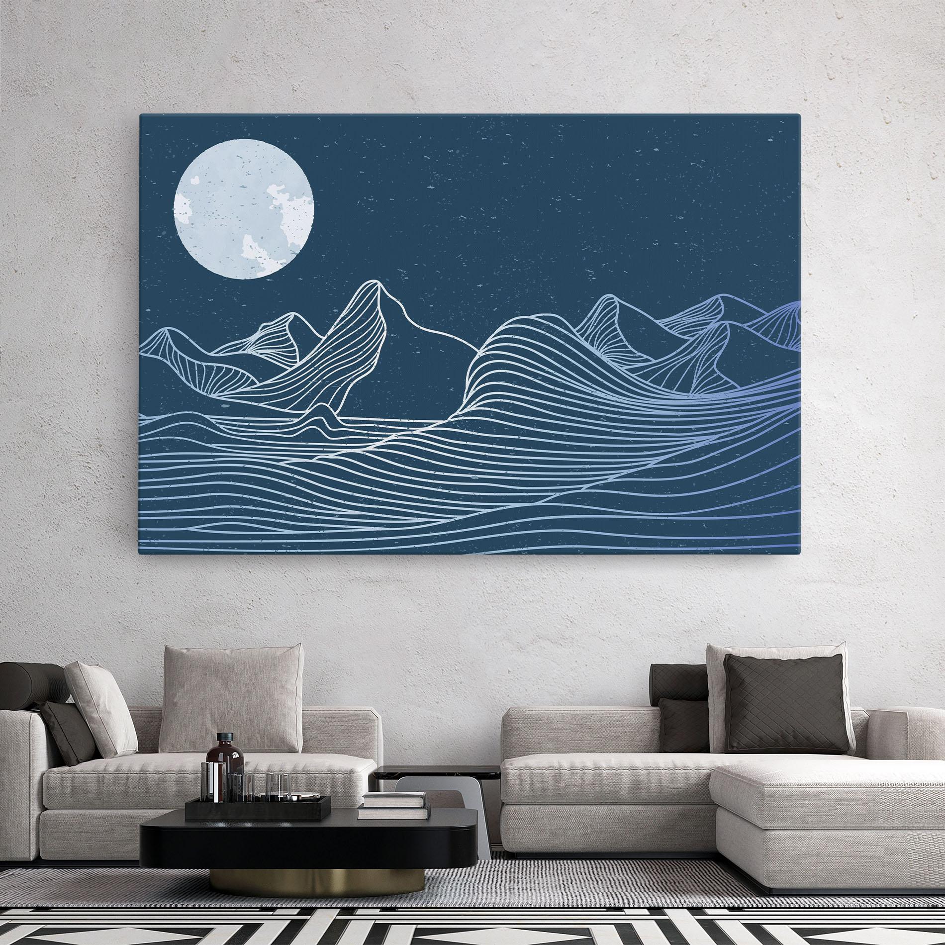 Leinwandbild Ocean Blue Wave mockup 2