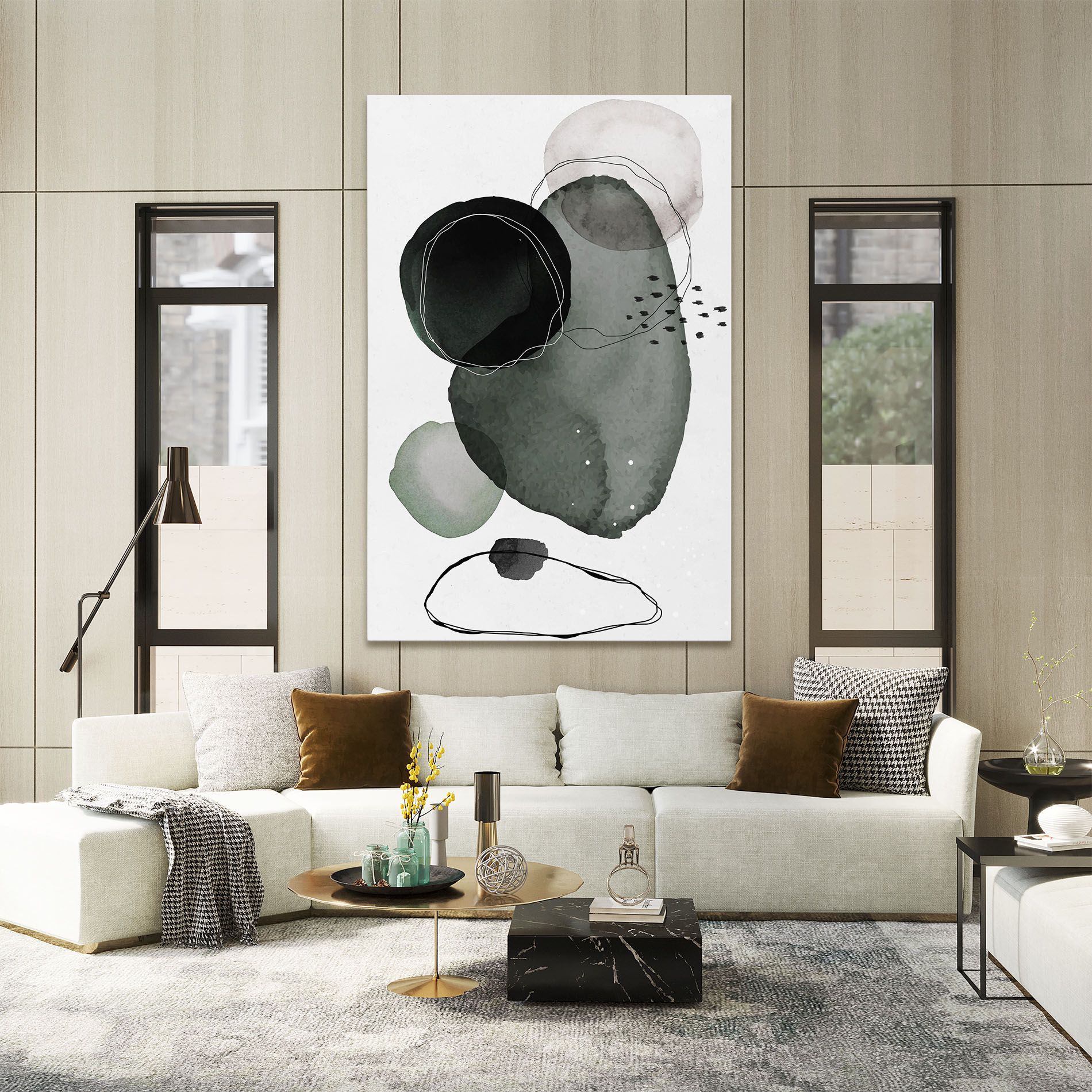 Green Watercolor mockup 2