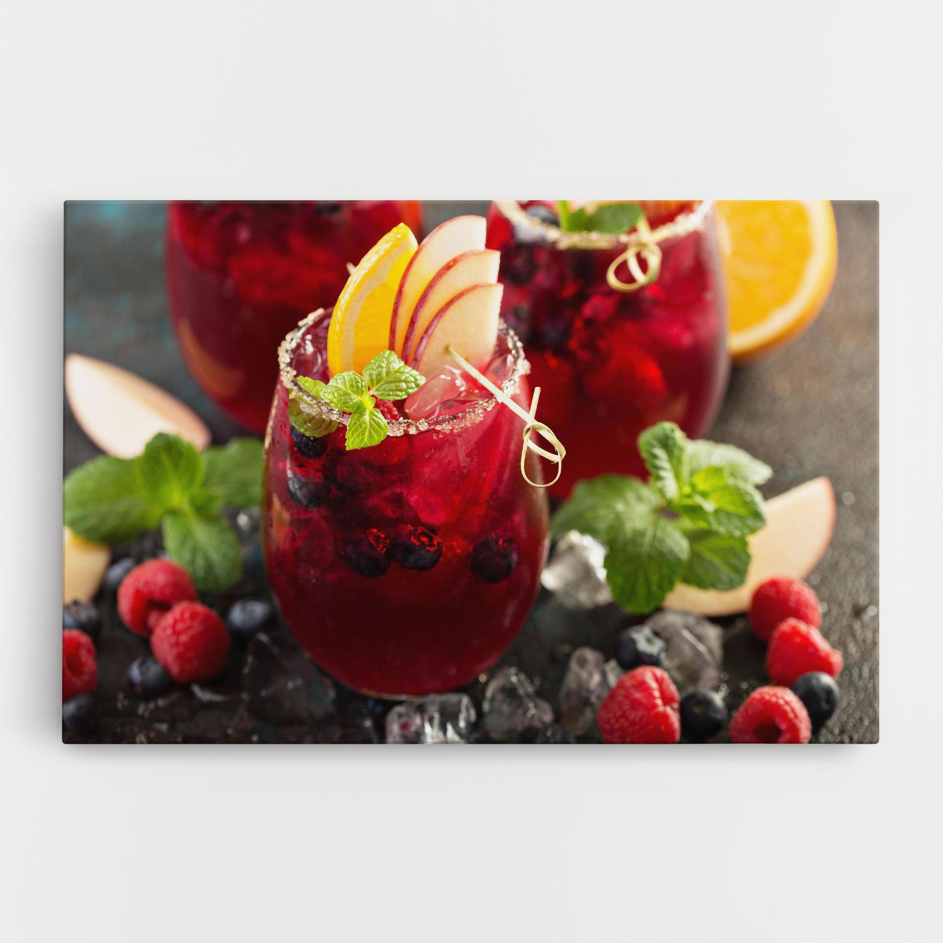 Leinwandbild Berry Drink mockup 0