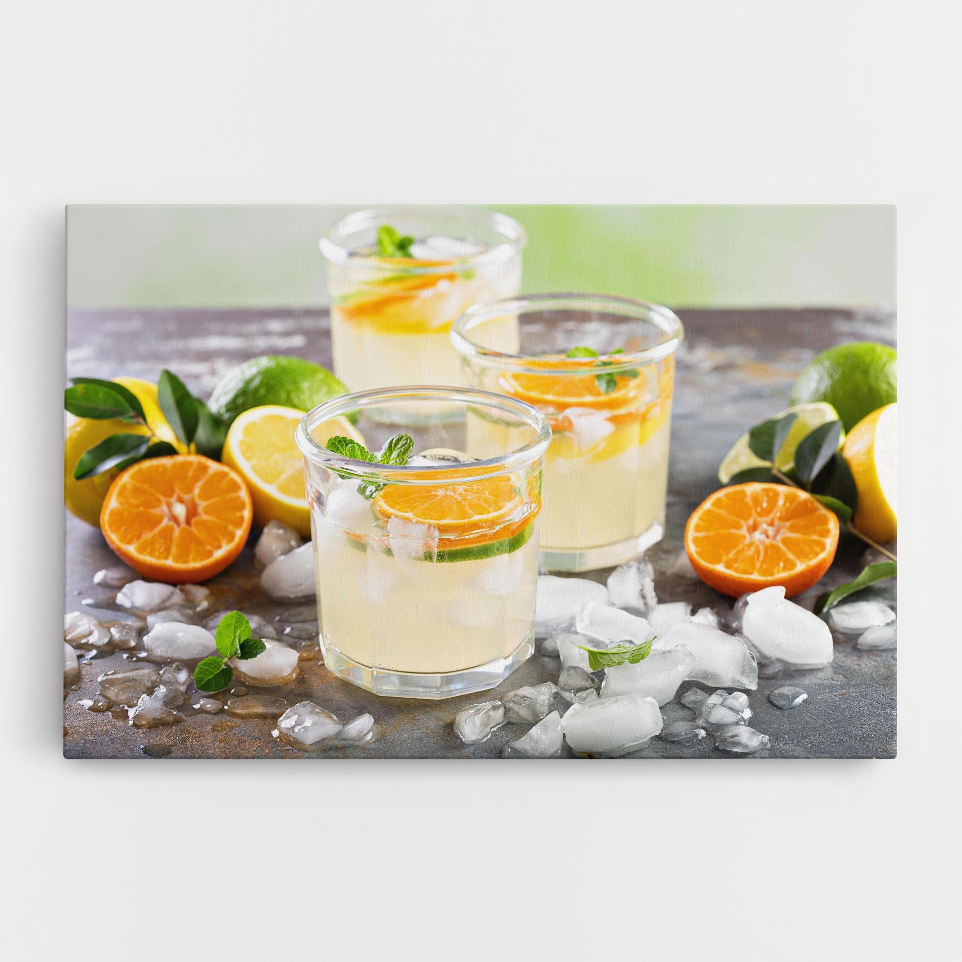 Leinwandbild Citrus Fruit Lemonade mockup 0