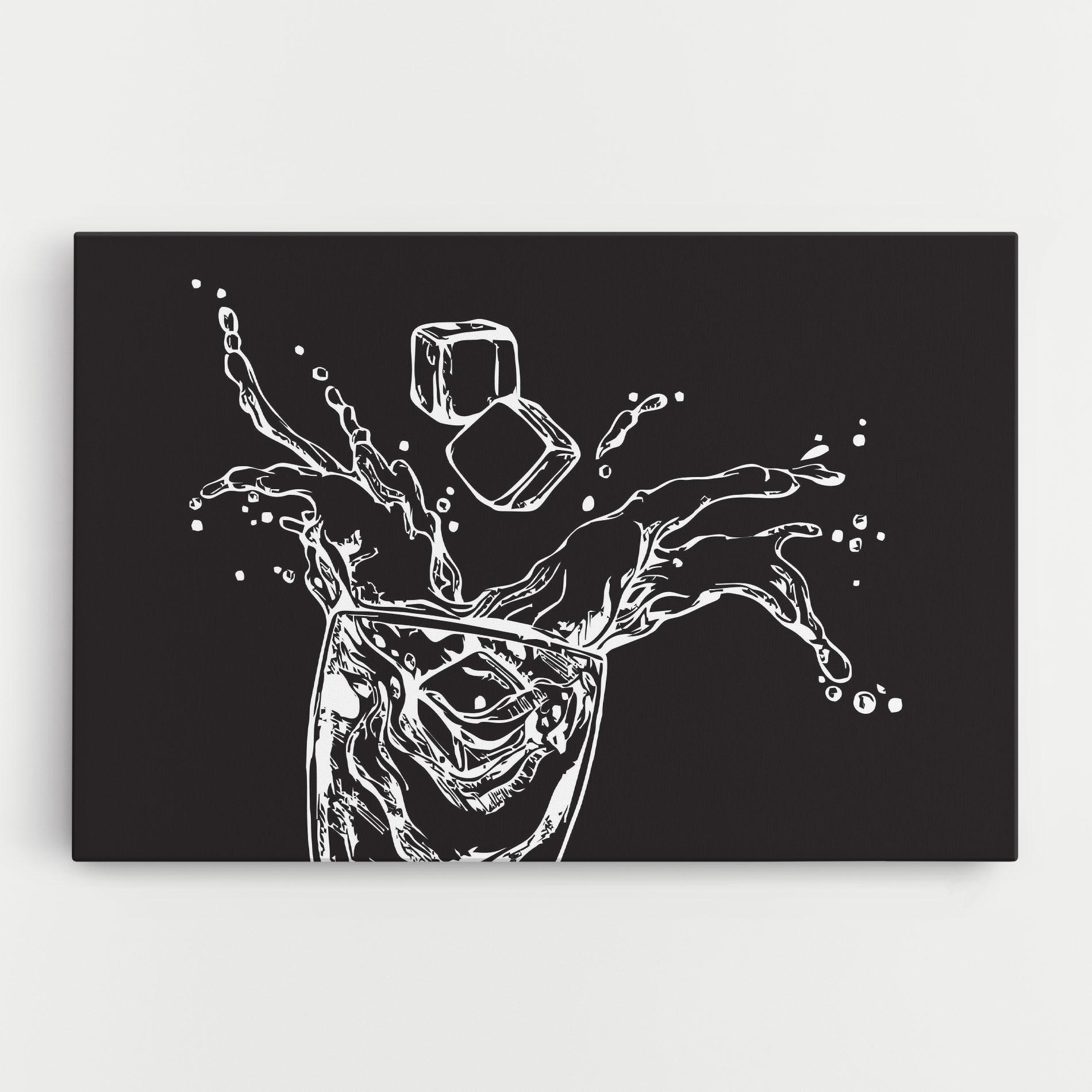 Leinwandbild Ice Splash Drink mockup 0
