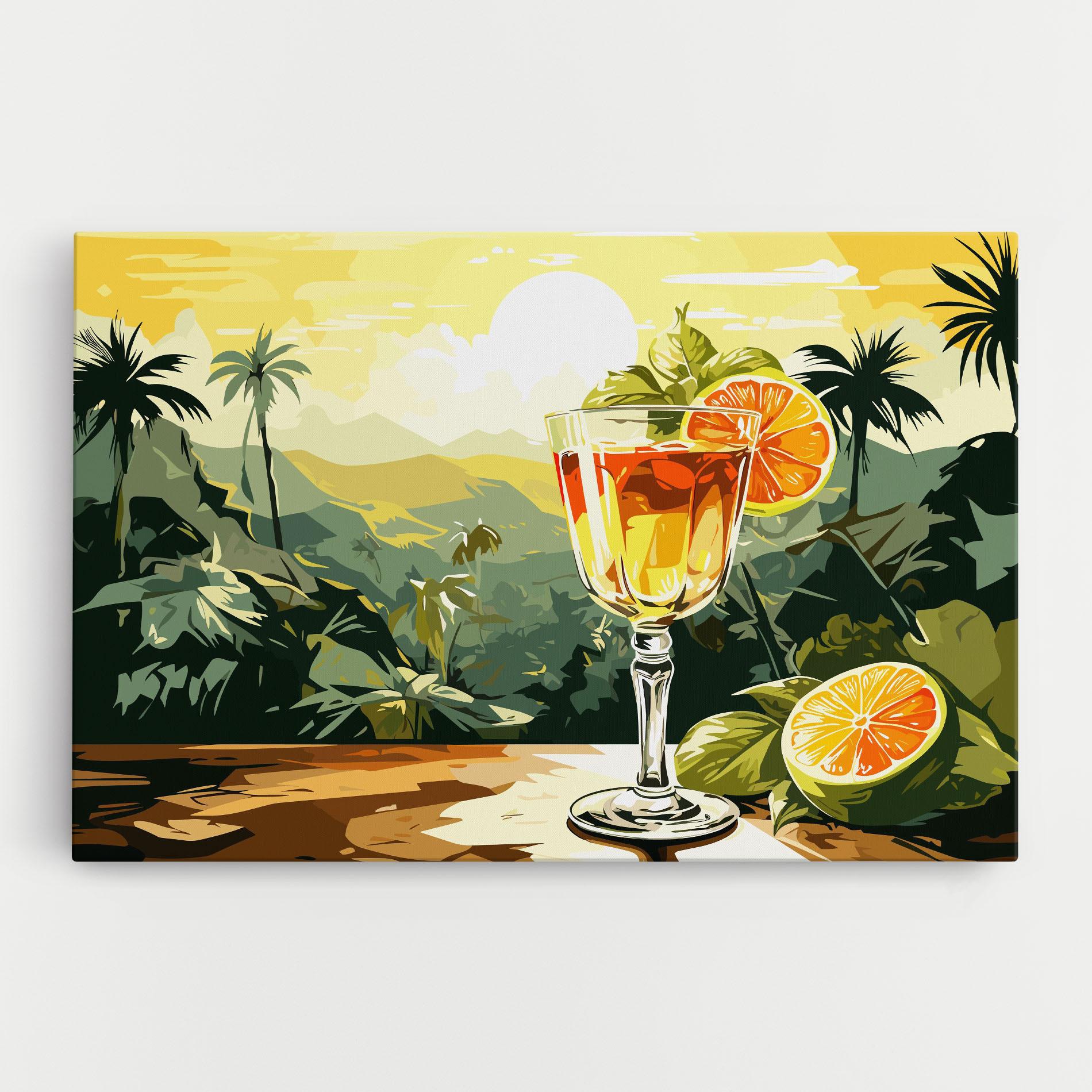 Leinwandbild Orange Drink mockup 0