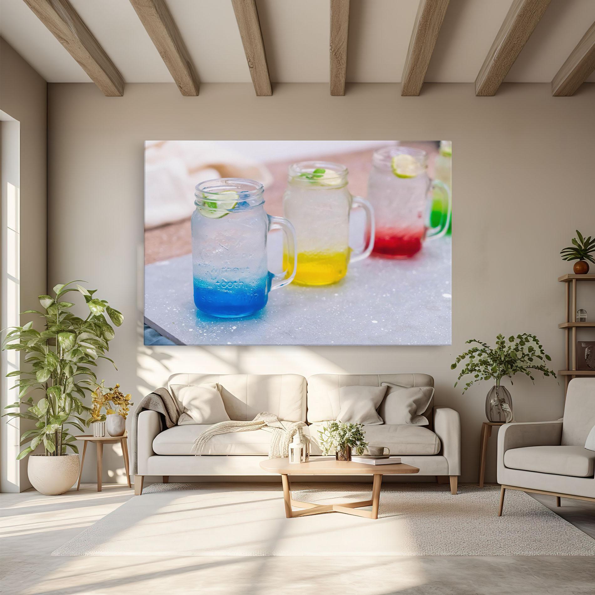 Leinwandbild Colorful Italian Soda mockup 6