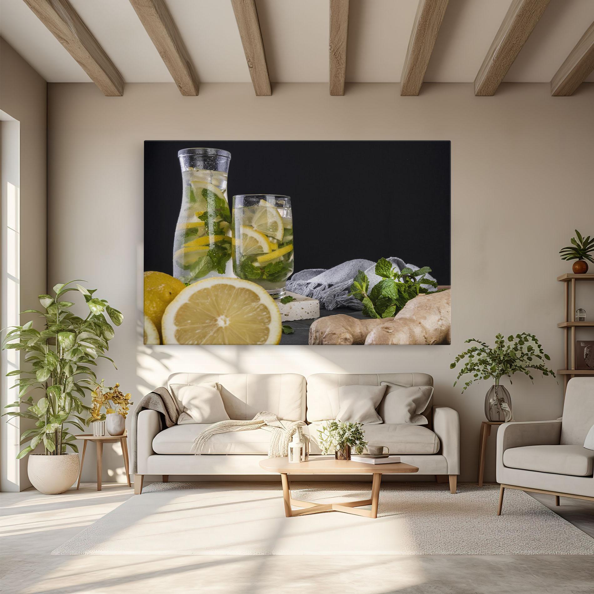 Leinwandbild Ginger Lemonade mockup 6