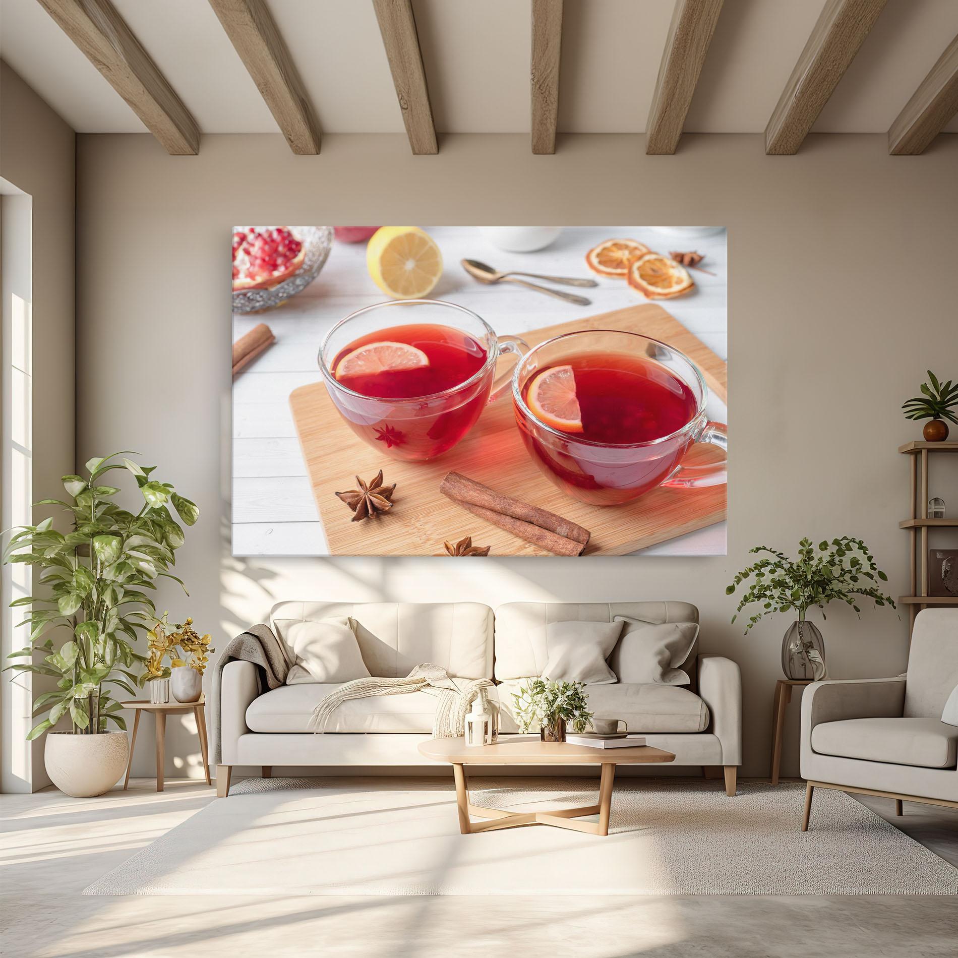 Leinwandbild Pomegranate Lemon mockup 6