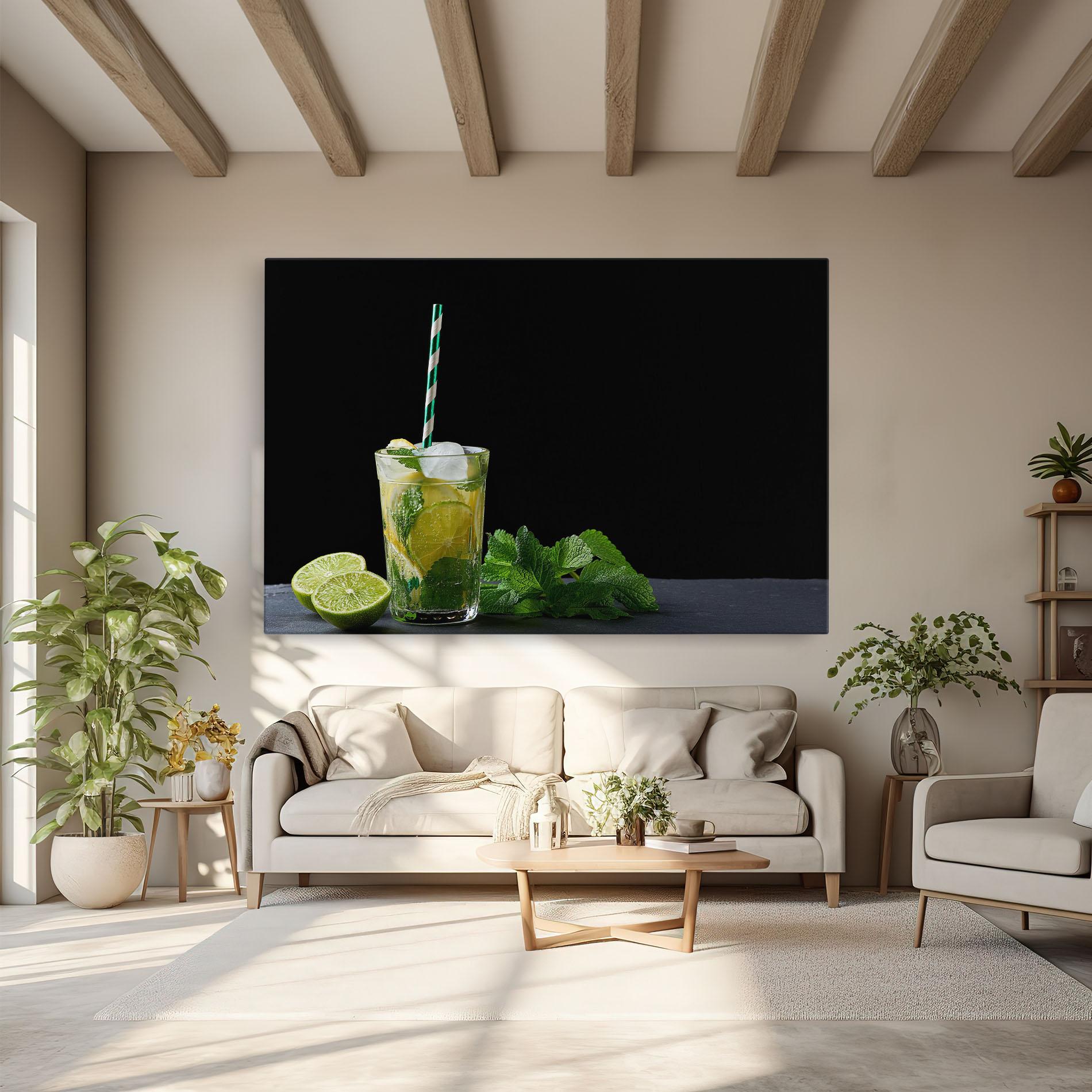 Leinwandbild Refreshing Drink mockup 6