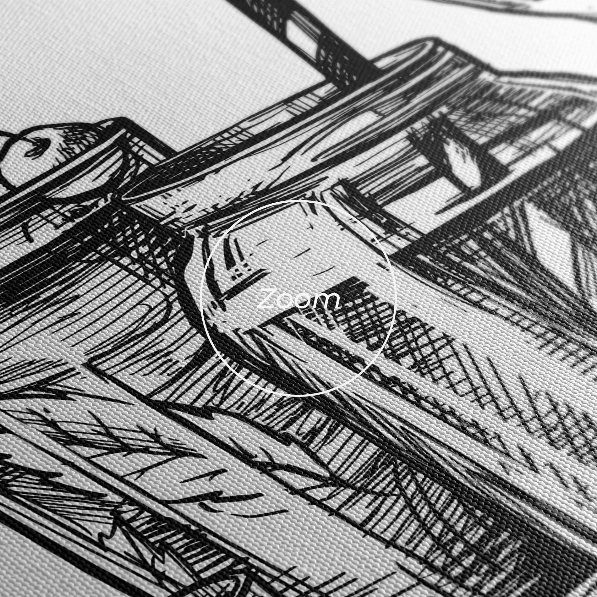 Leinwandbild Black Line Drinks mockup 3