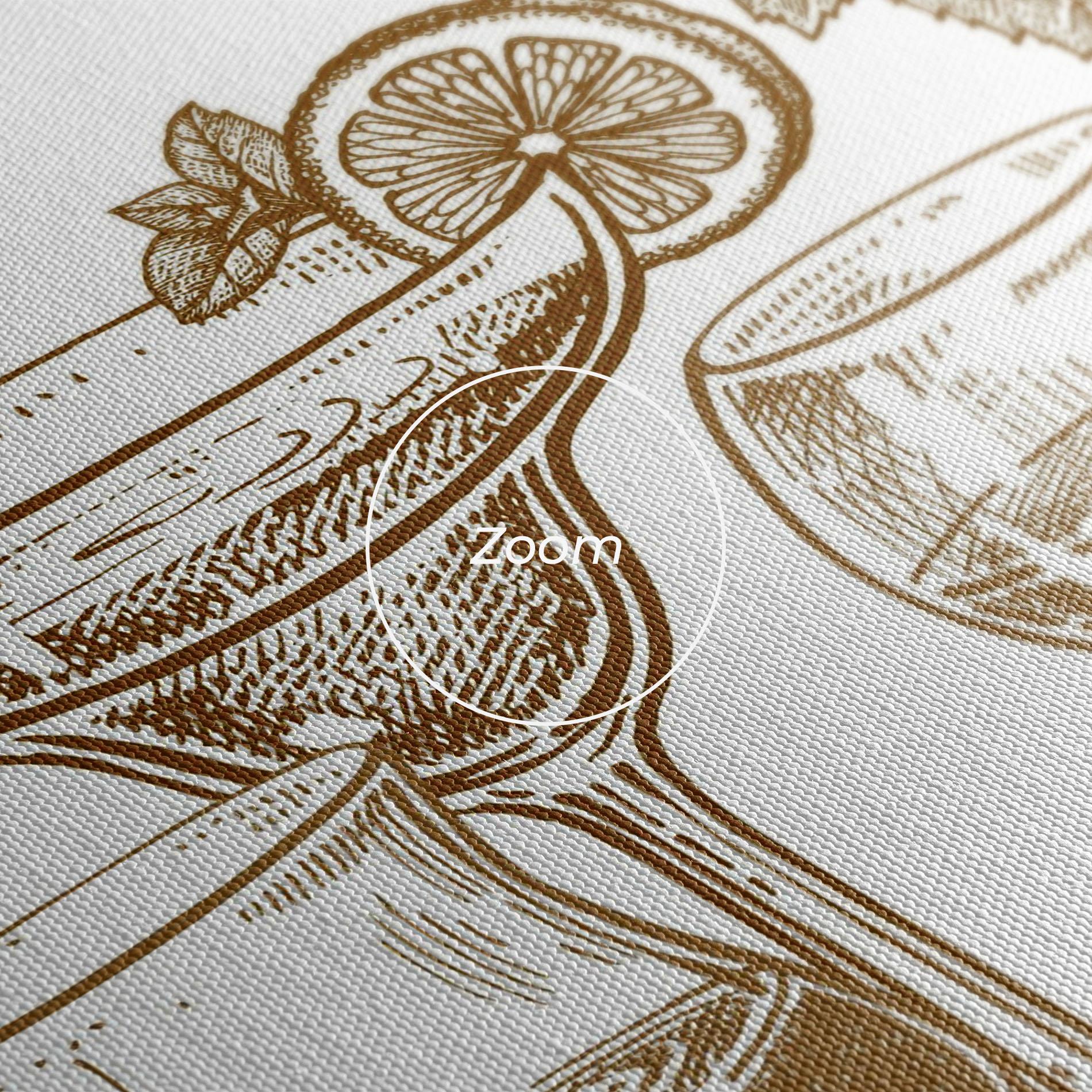 Leinwandbild Brown Line Drinks mockup 3