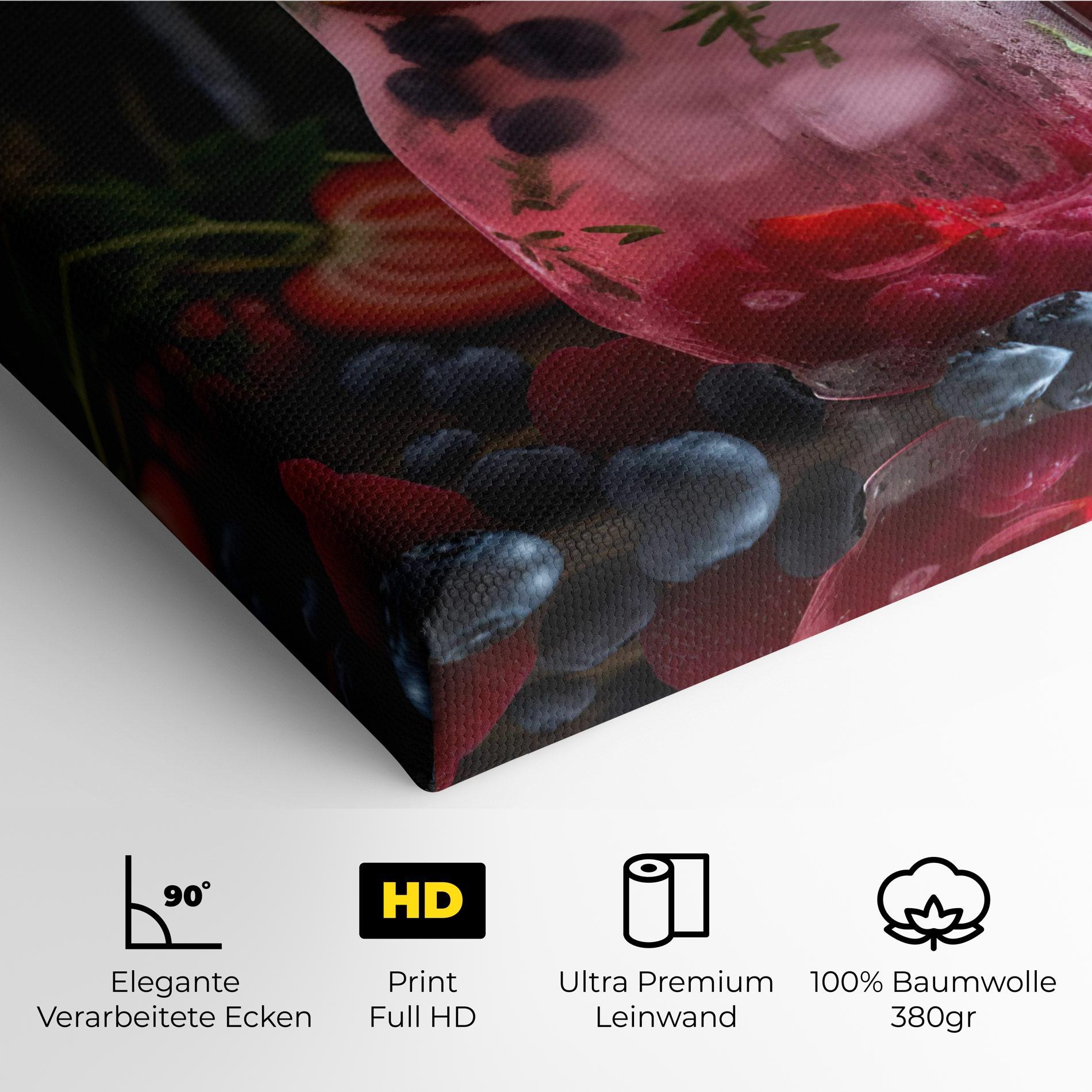 Leinwandbild Berry Ice Drink mockup 4
