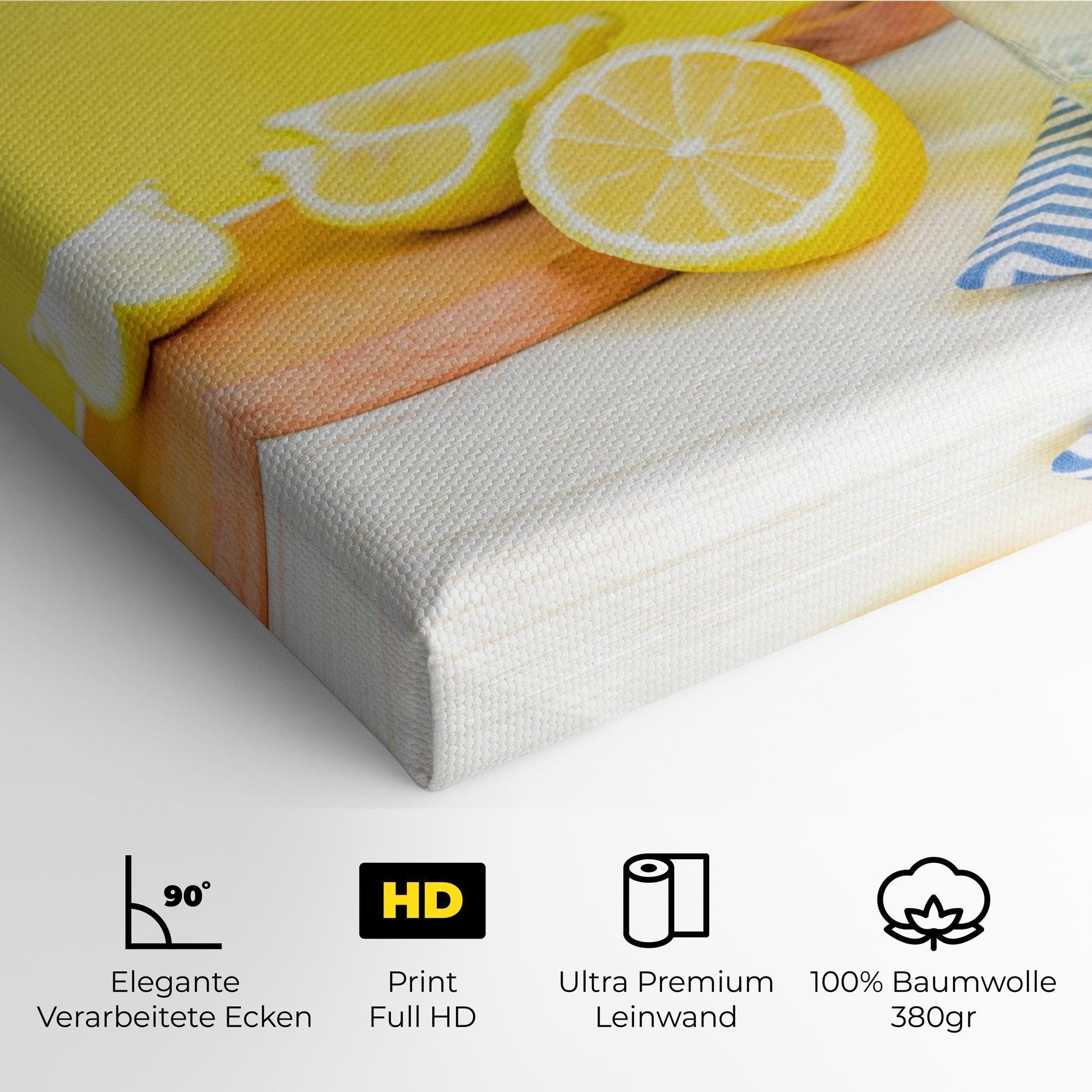 Leinwandbild Citrus Lemonade Water mockup 4