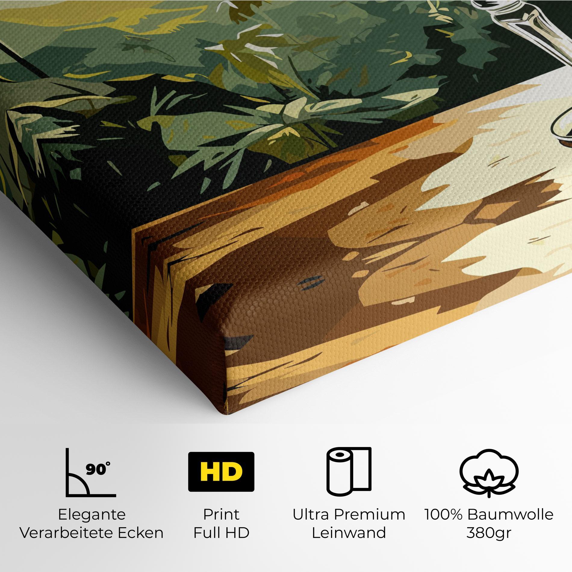 Leinwandbild Orange Drink mockup 4