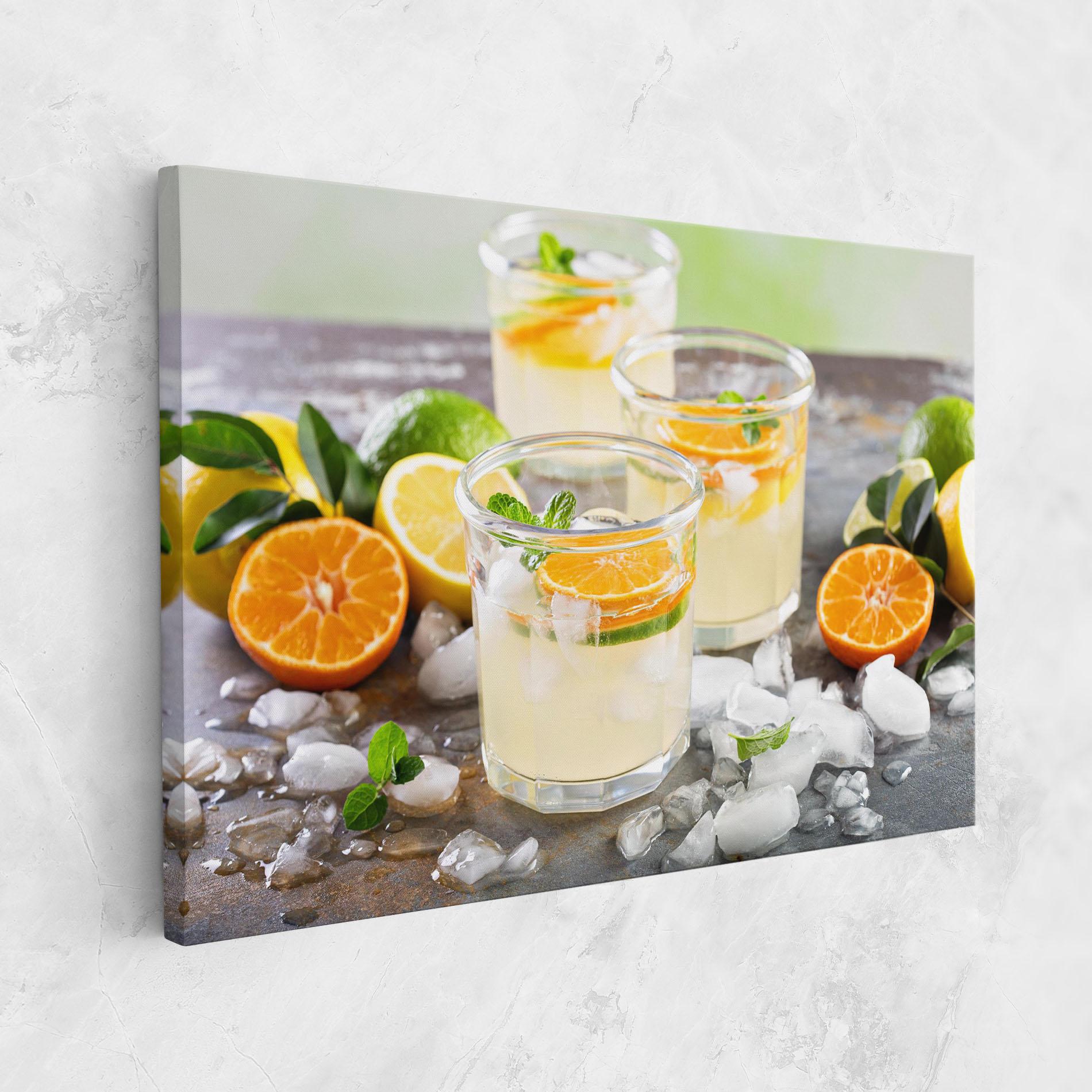 Leinwandbild Citrus Fruit Lemonade mockup 1