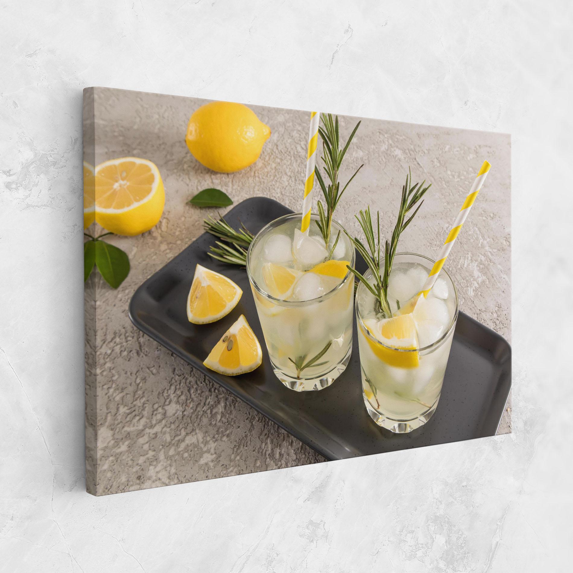 Leinwandbild Fruit Vitamin Water mockup 1