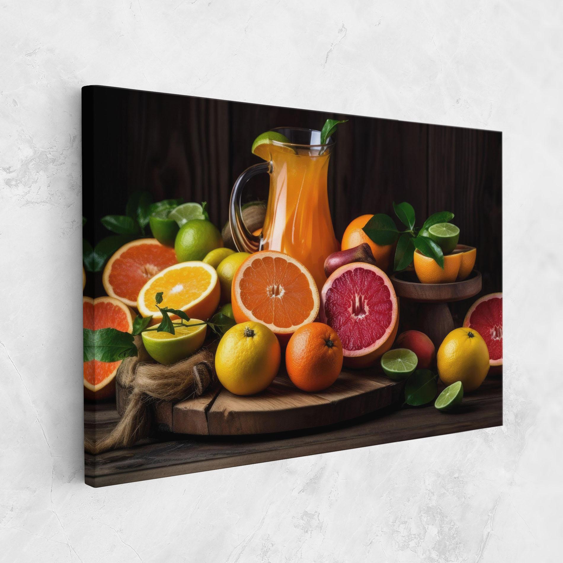 Leinwandbild Glass Of Orange Juice mockup 1