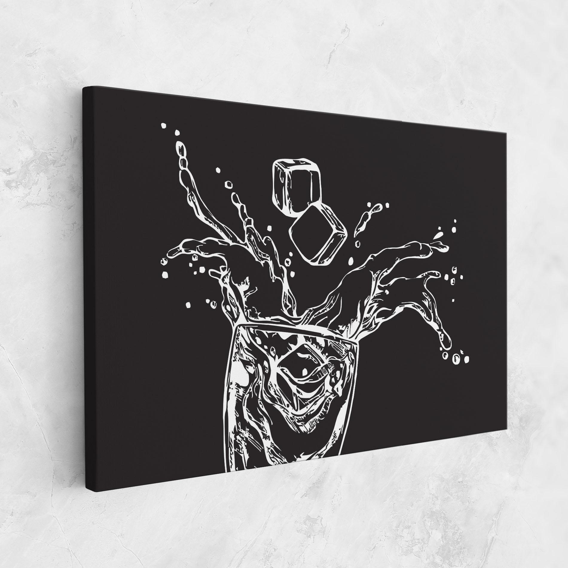 Leinwandbild Ice Splash Drink mockup 1