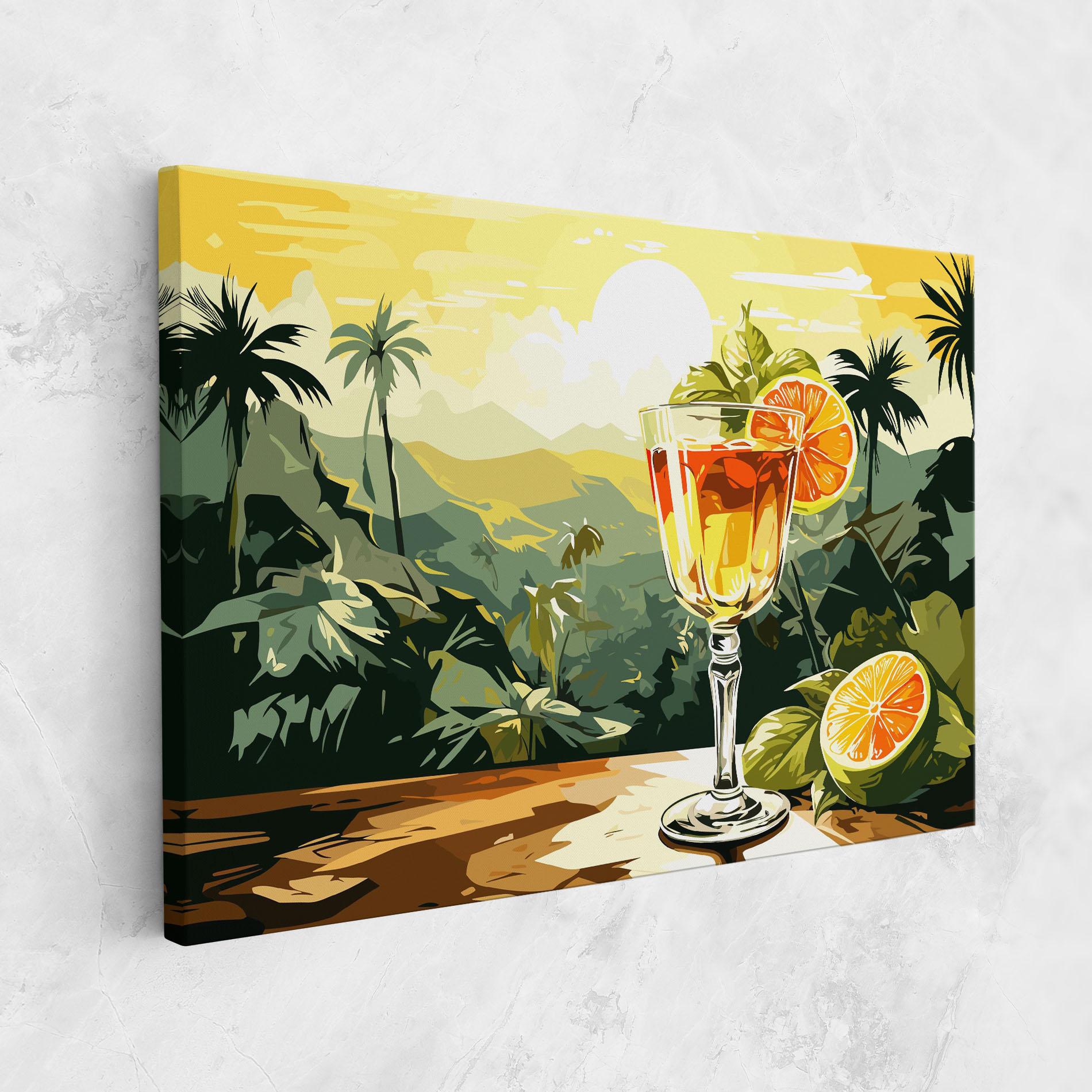 Leinwandbild Orange Drink mockup 1
