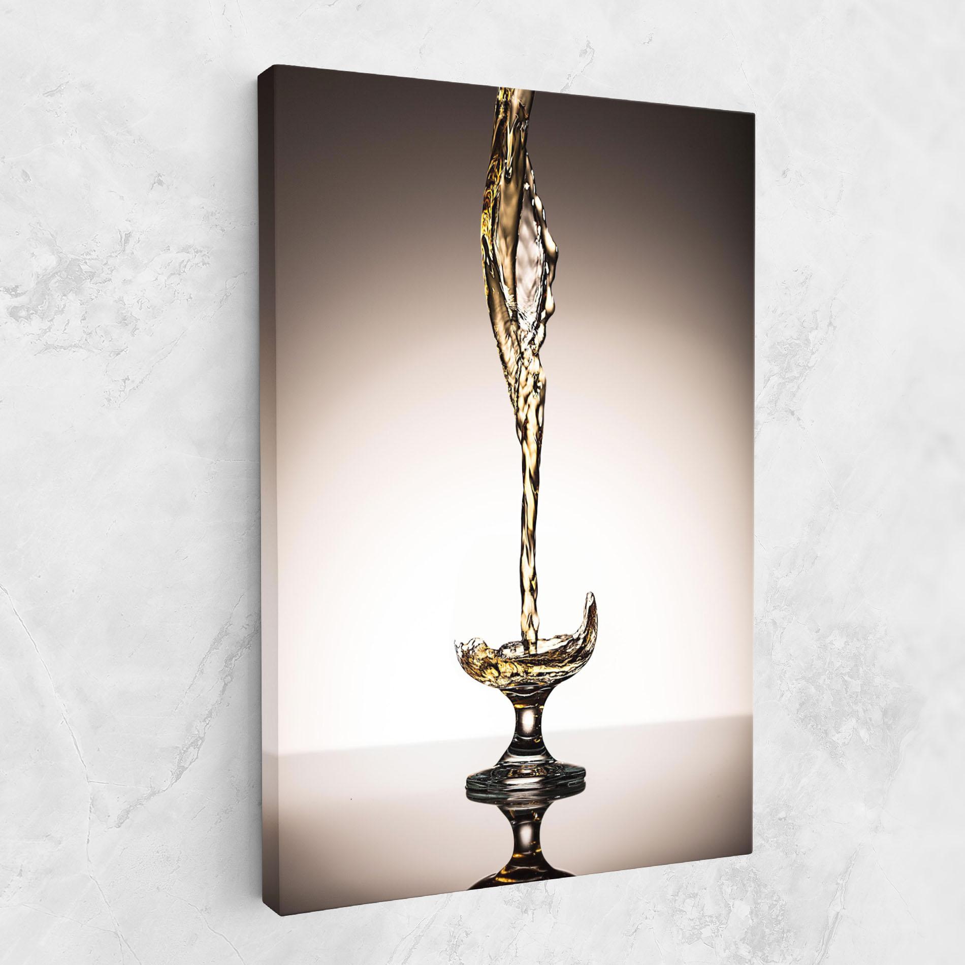 Leinwandbild White Wine Splash mockup 1