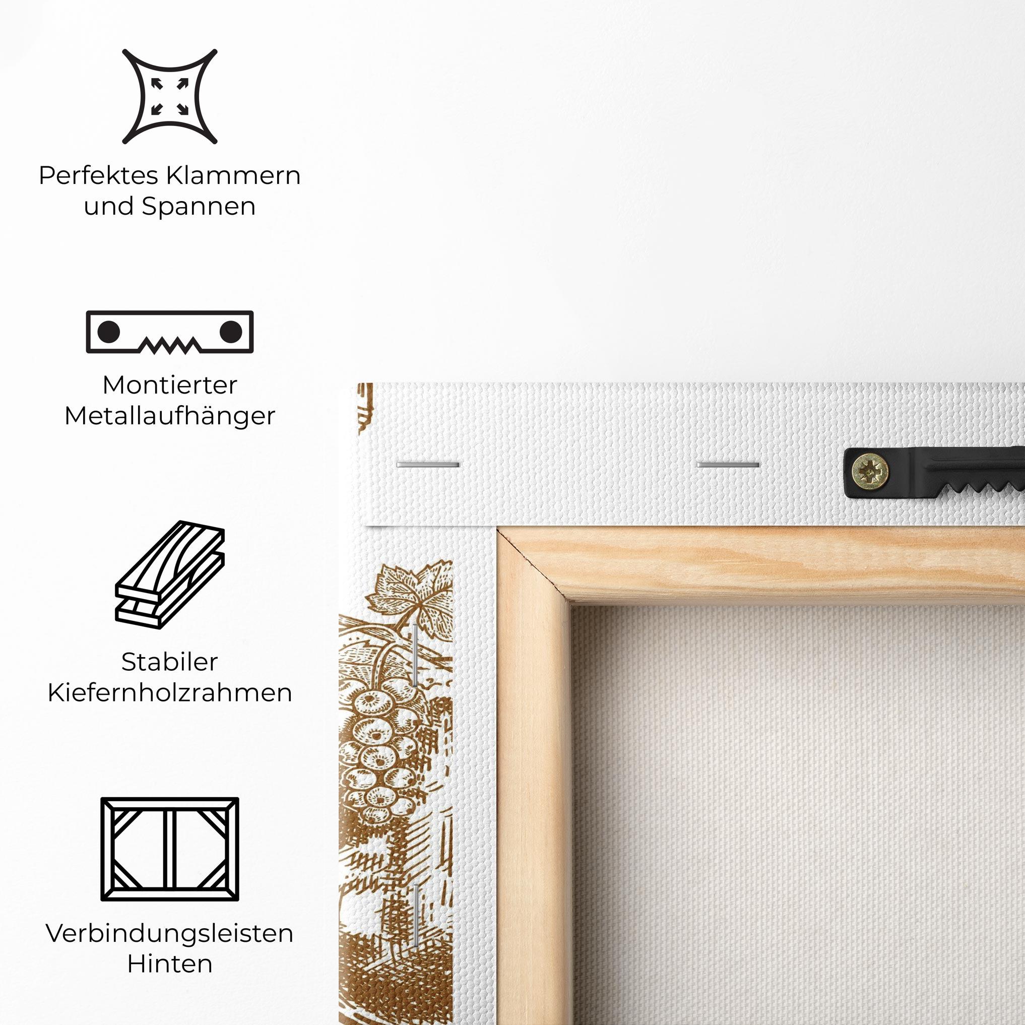 Leinwandbild Brown Line Drinks mockup 5