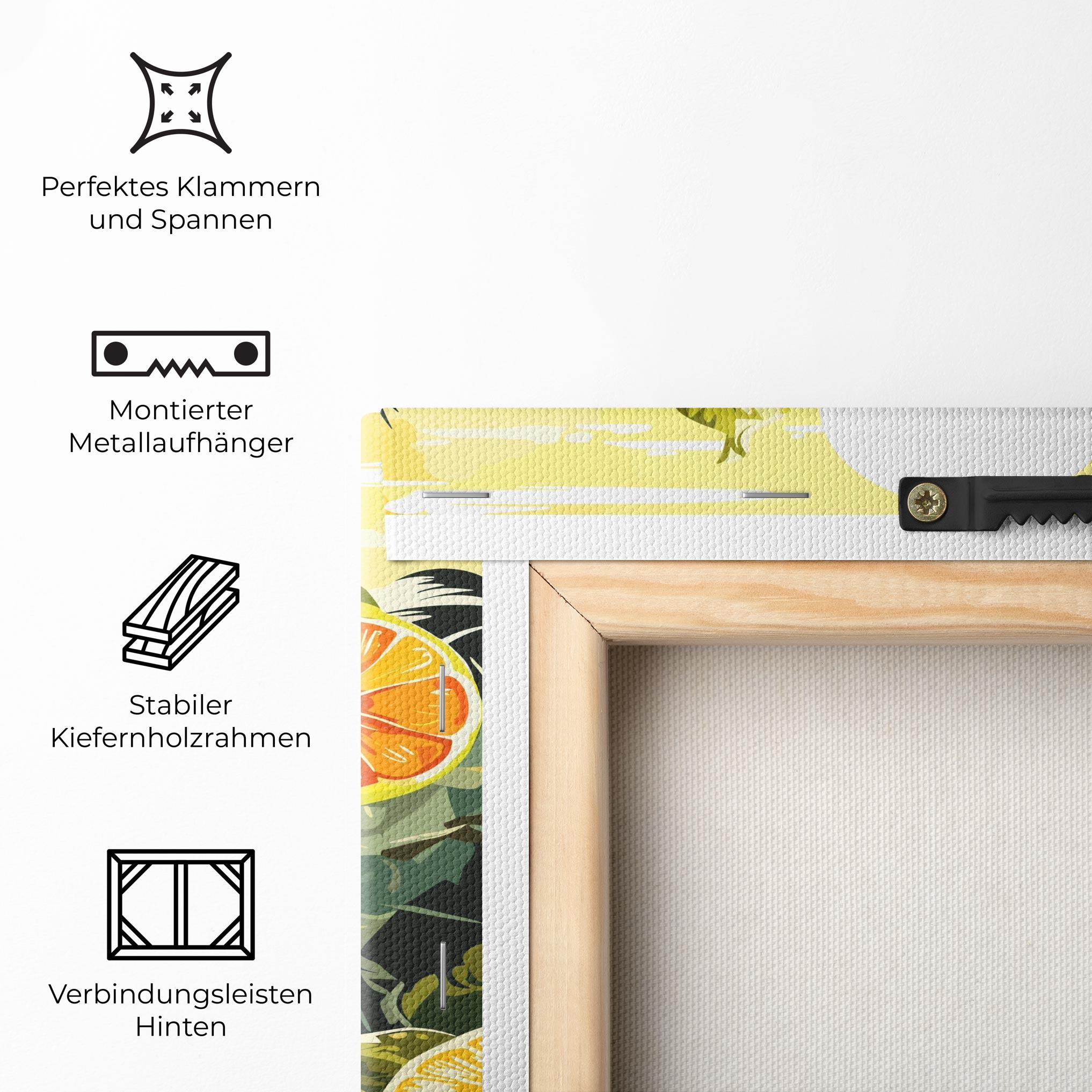 Leinwandbild Orange Drink mockup 5