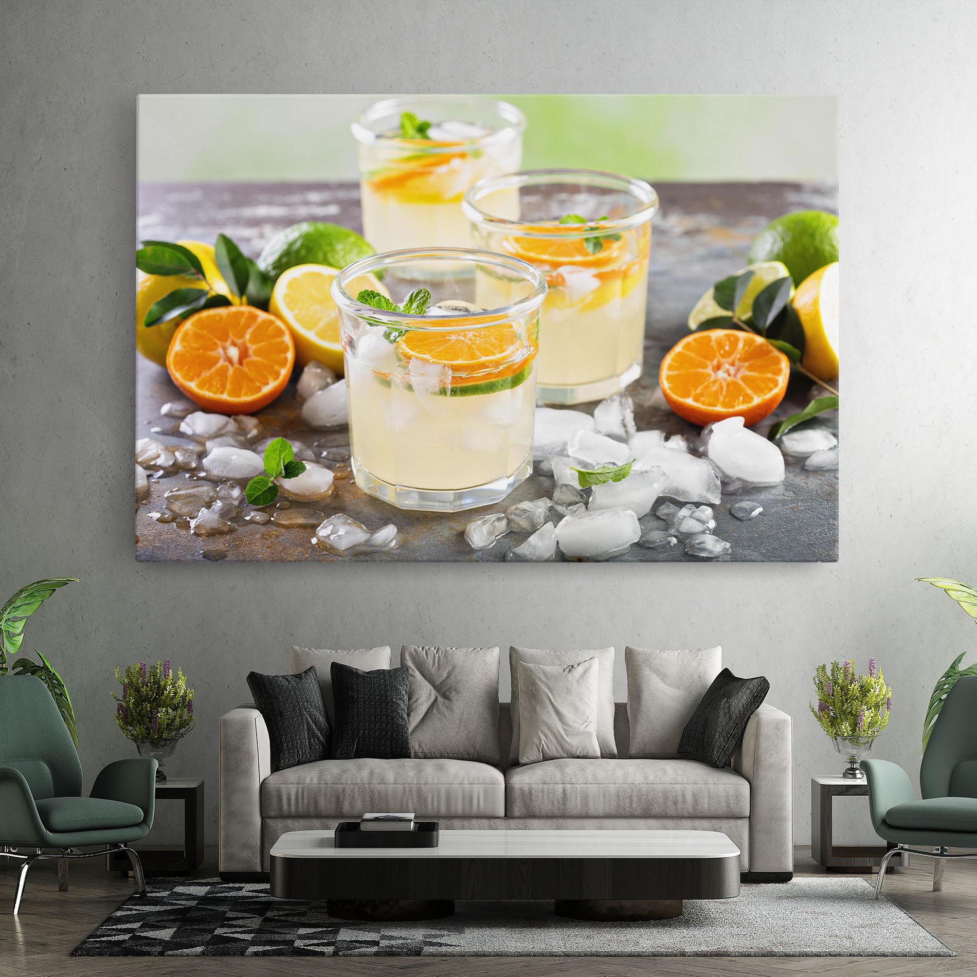 Leinwandbild Citrus Fruit Lemonade mockup 7