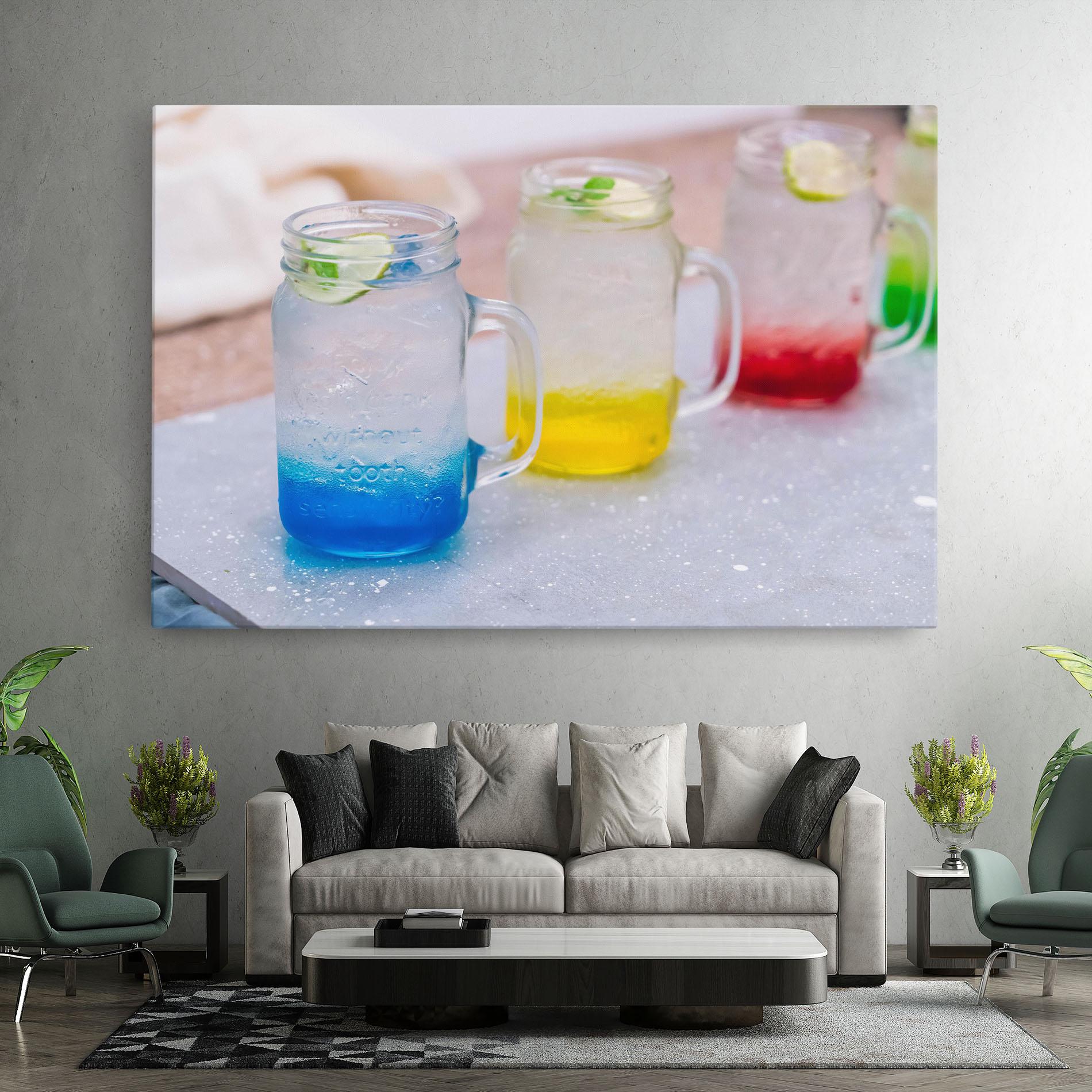 Leinwandbild Colorful Italian Soda mockup 7