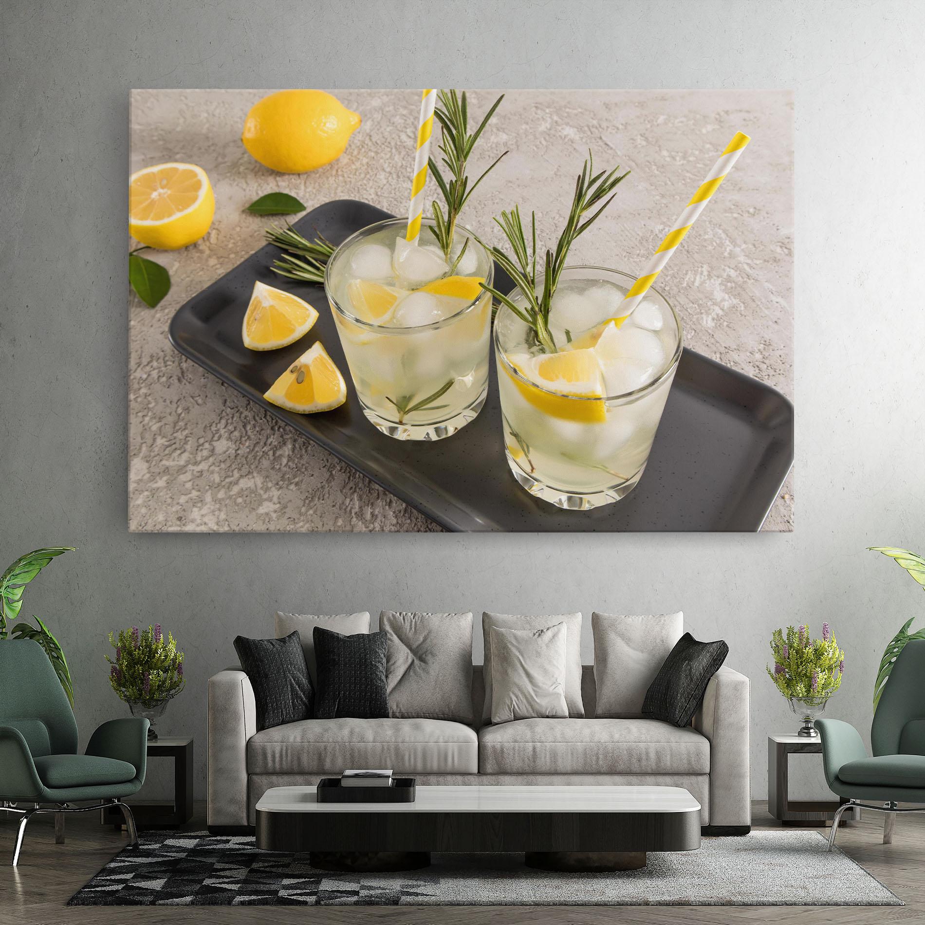 Leinwandbild Fruit Vitamin Water mockup 7