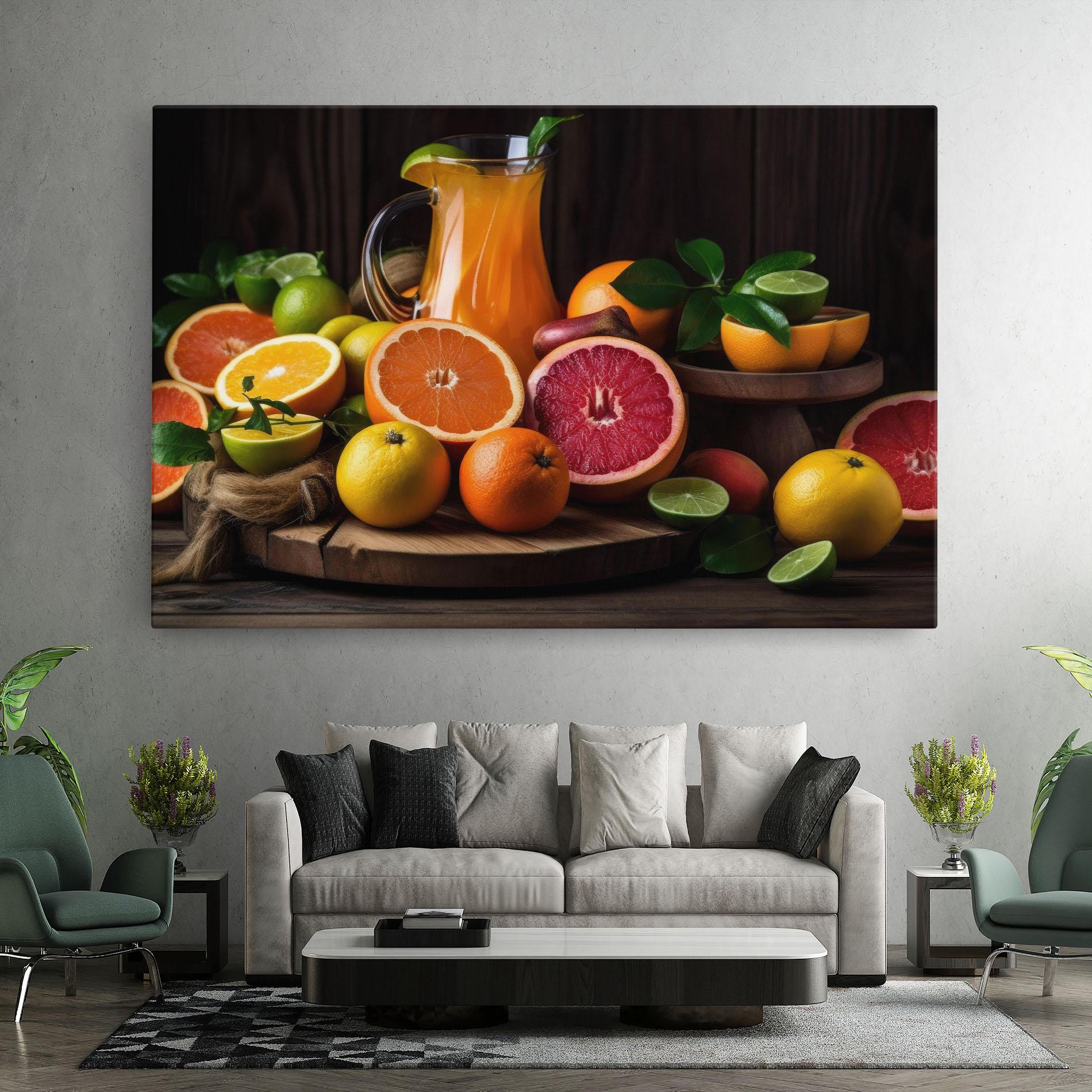 Leinwandbild Glass Of Orange Juice mockup 7