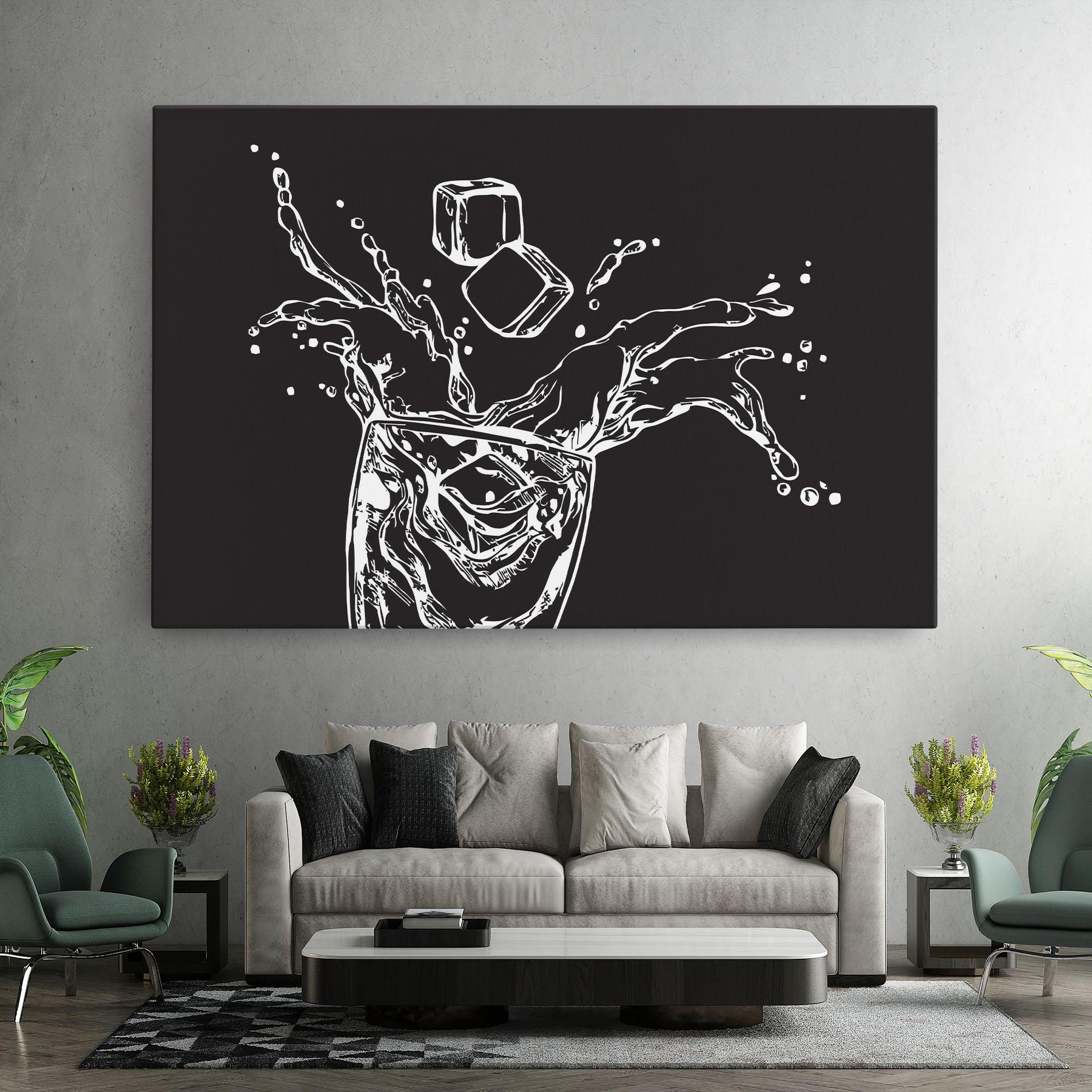 Leinwandbild Ice Splash Drink mockup 7